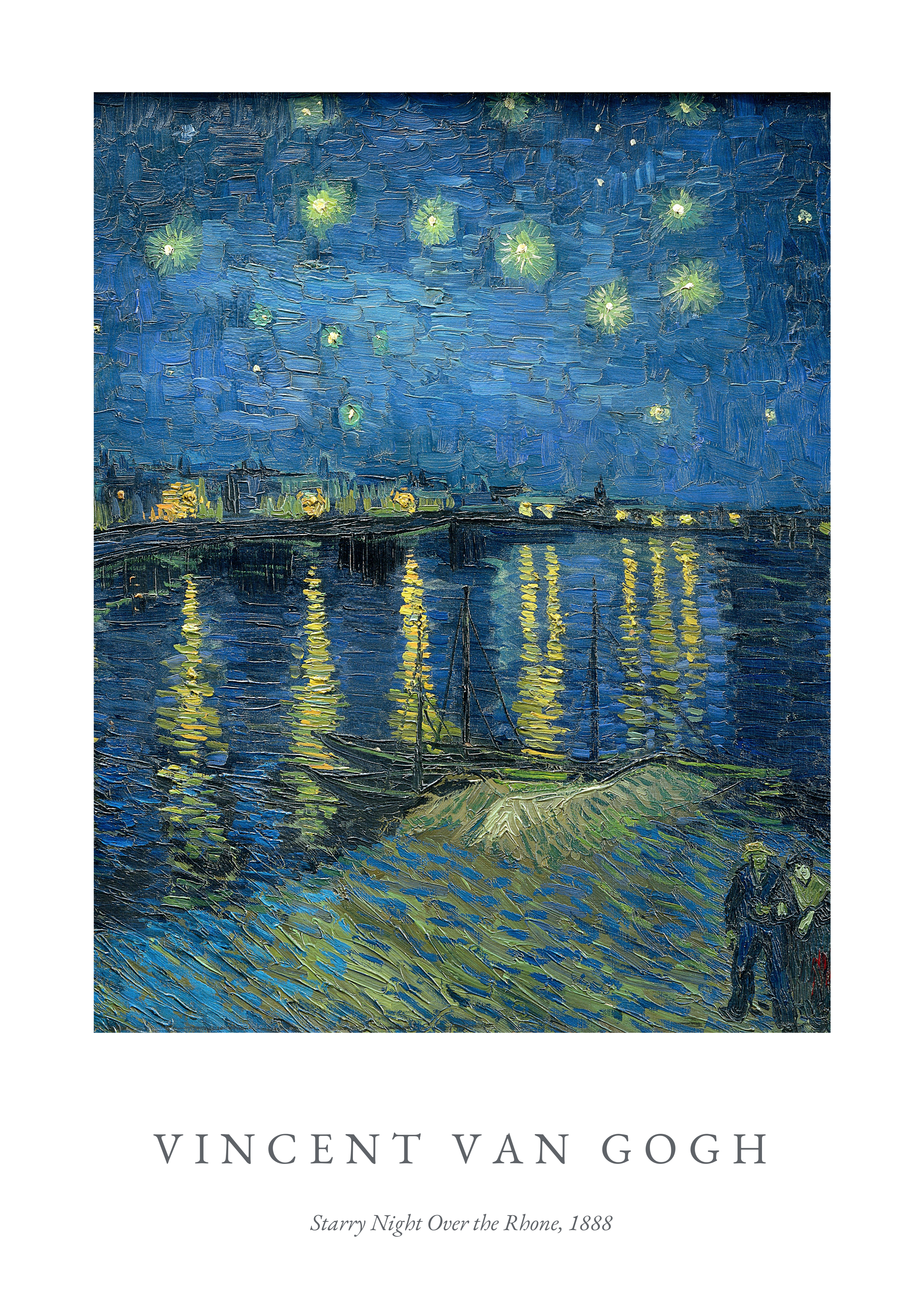 Van Gogh Starry Night Over Rhone Poster