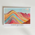 Rainbow Mountains – stilfullt konsttryck från Bozetto, tryckt på matt finpapper i hög tryckkvalitet