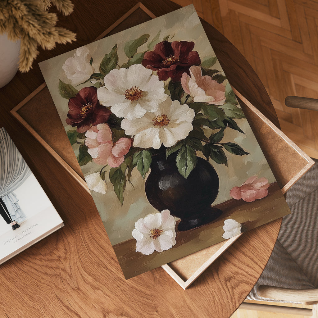 Blomstermaleri i olie Nr.2 Plakat