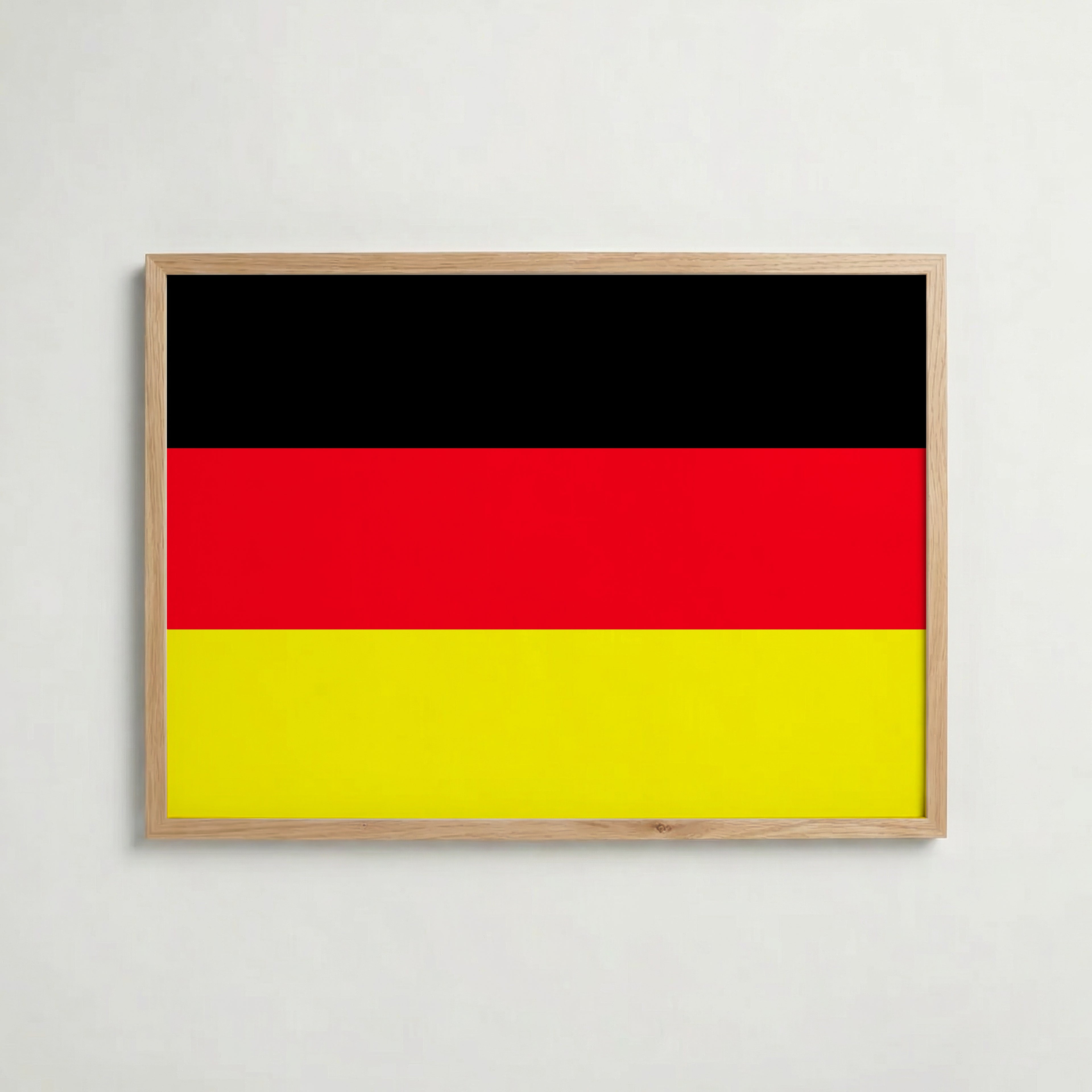 Germany National Flag Poster i ekram – inramad konsttryck för stilren inredning hos Bozetto