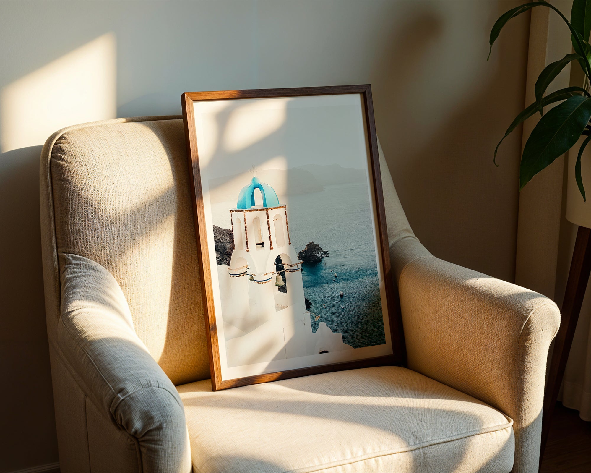 Aegean Cliffside Chapel Poster – poster på vägg inredning