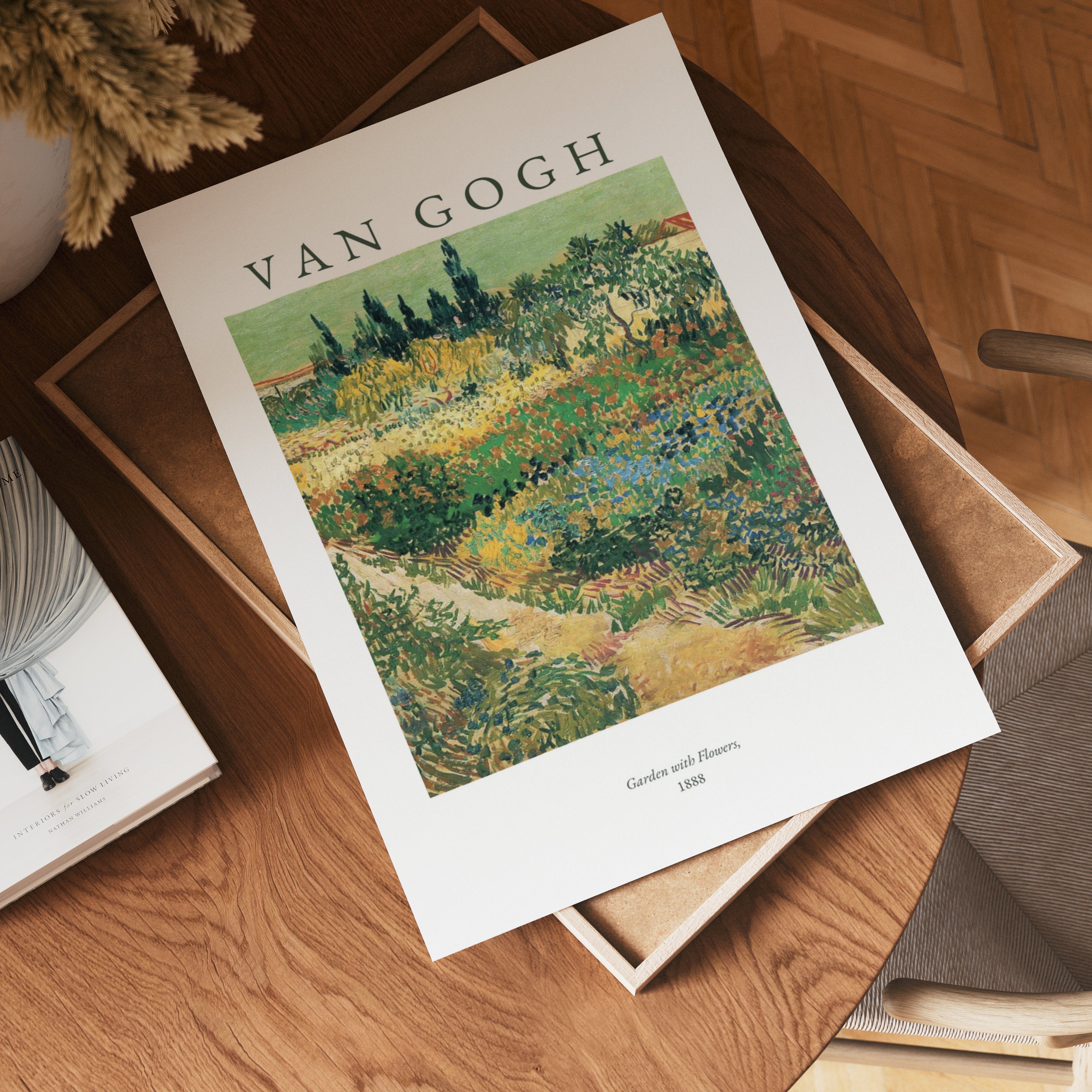 Van Gogh Garden With Flowers Poster – poster väggdekoration