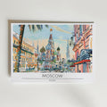 Moscow Cityscape – stilfullt konsttryck från Bozetto, tryckt på matt finpapper i hög tryckkvalitet
