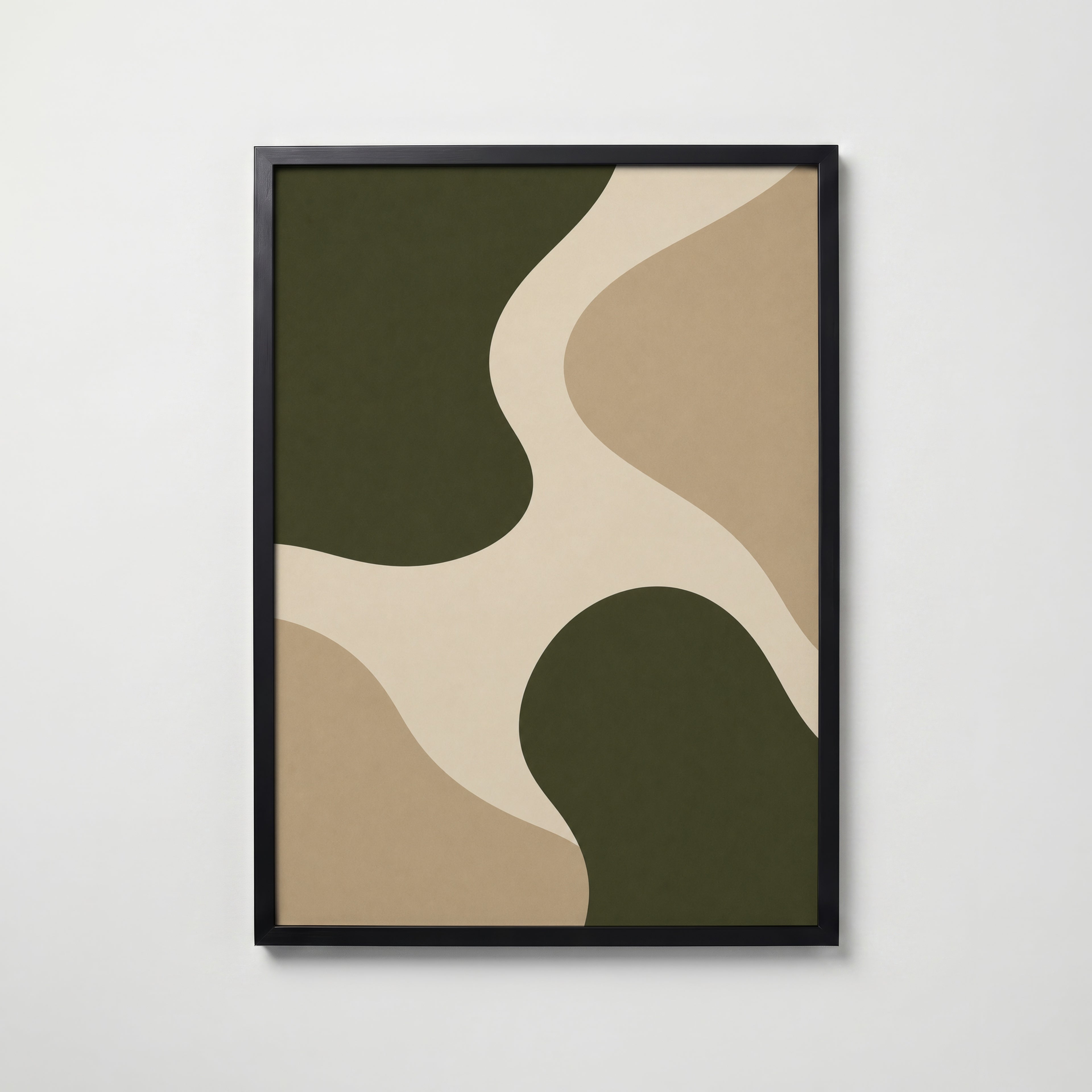 Olive Drift affisch i modern svart ram – stark kontrast och stil, Bozetto poster