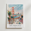 San Francisco Golden Gate Vista affisch på neutral bakgrund – poster från Bozetto