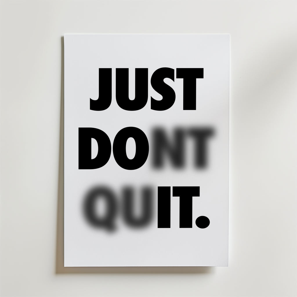 Just Do It Poster (Blur Edition) – En modern och lekfull poster med en visuell twist.