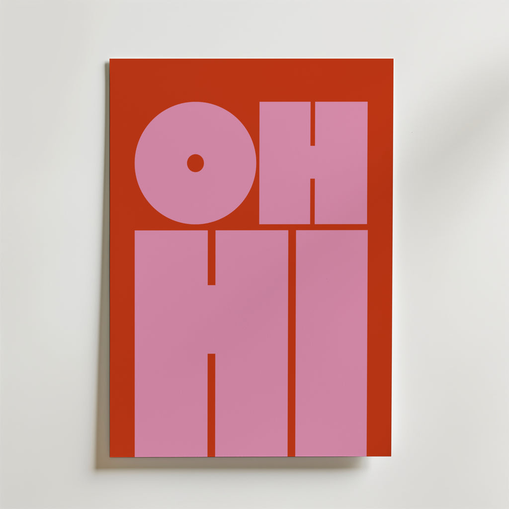 Oh Hi Poster – abstrakt konst och stilren konsttryck för hemmet hos Bozetto