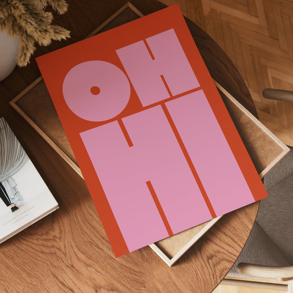 Oh Hi Poster – abstrakt konst och stilren konsttryck för hemmet hos Bozetto