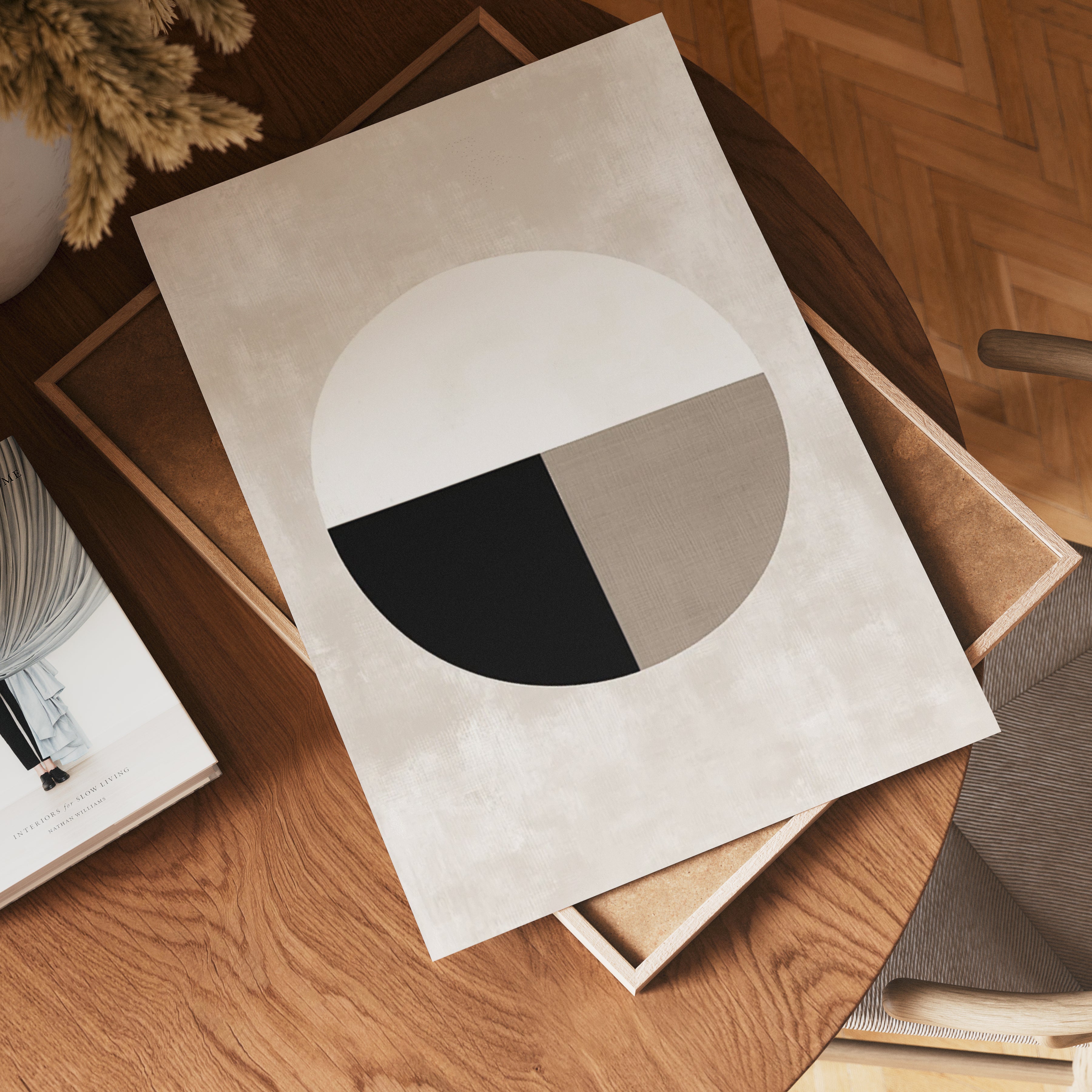 Abstract Single Round Shape Poster – poster väggdekoration