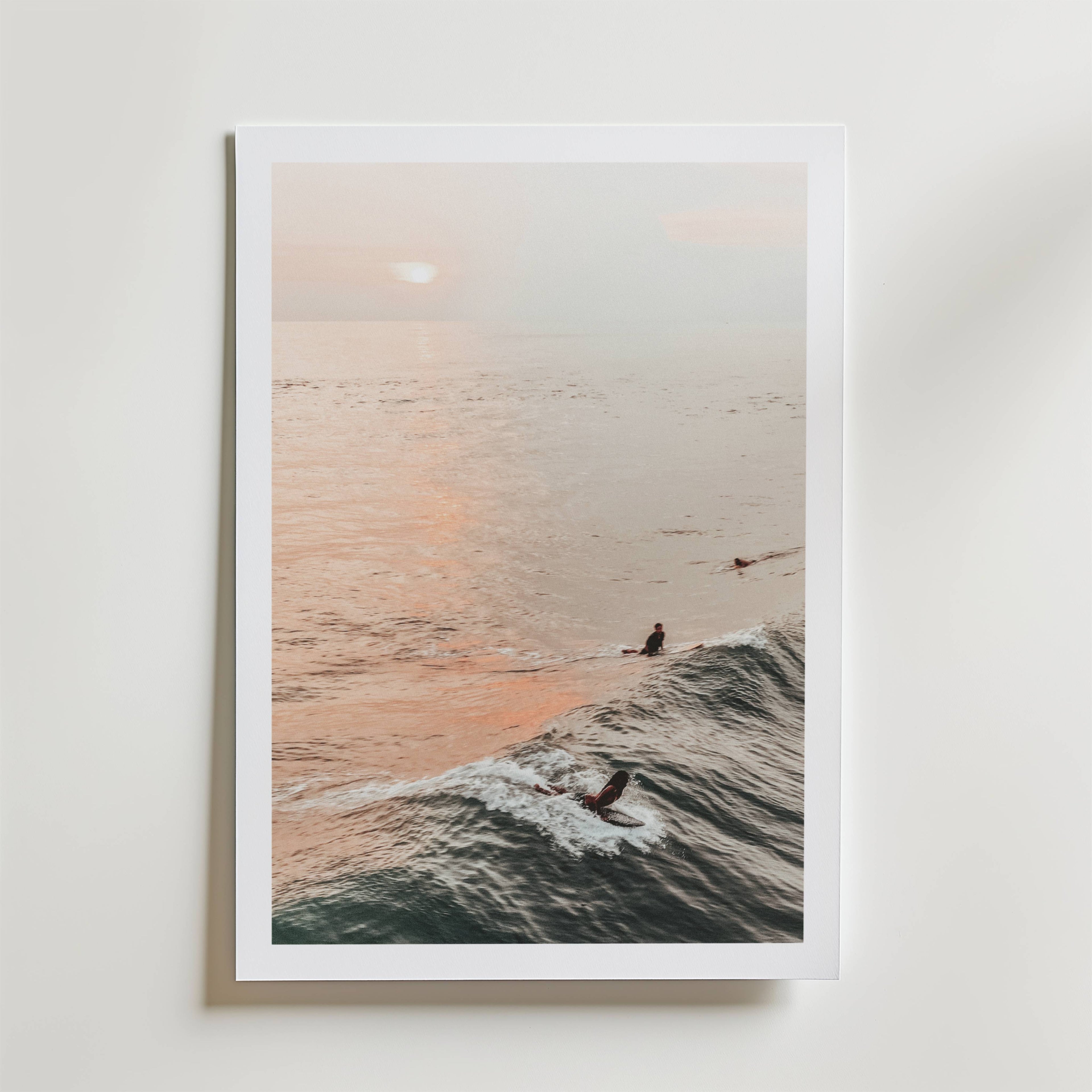 Sunset Wave Riders Poster
