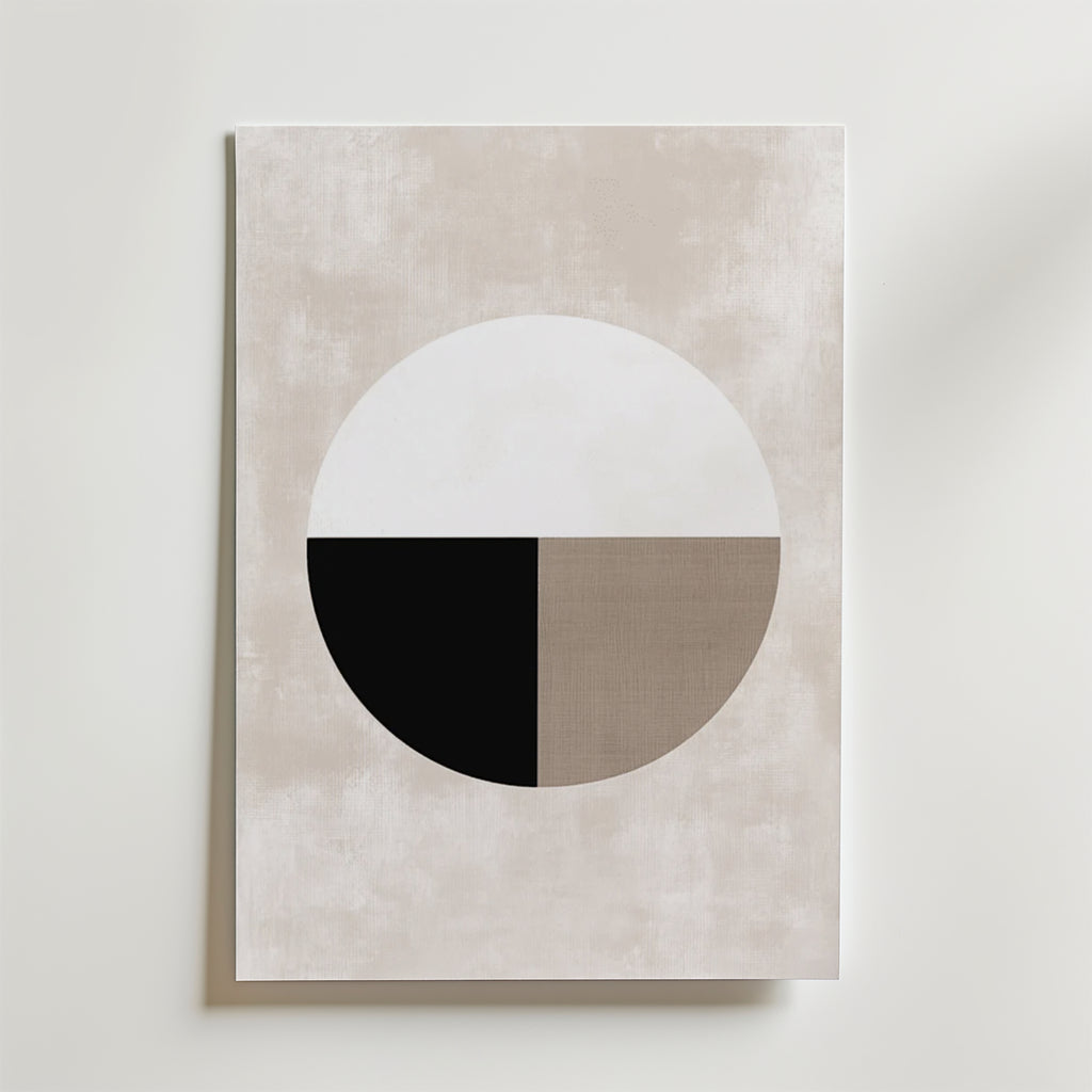 Abstract Single Round Shape Poster – Utforska den harmoniska skönheten av vår Abstract Single Round Shape Poster , tryckt på