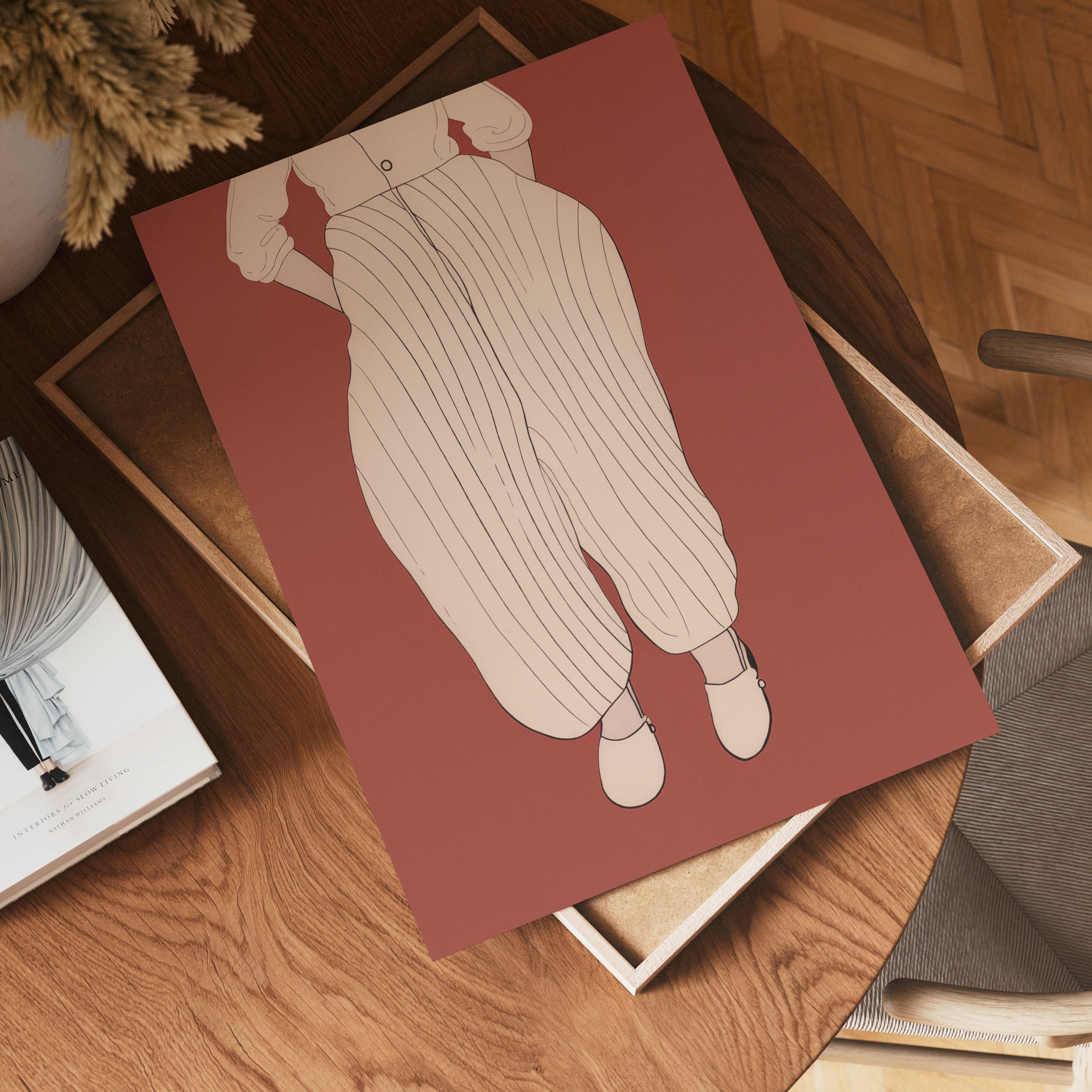 Terracotta Lines Poster