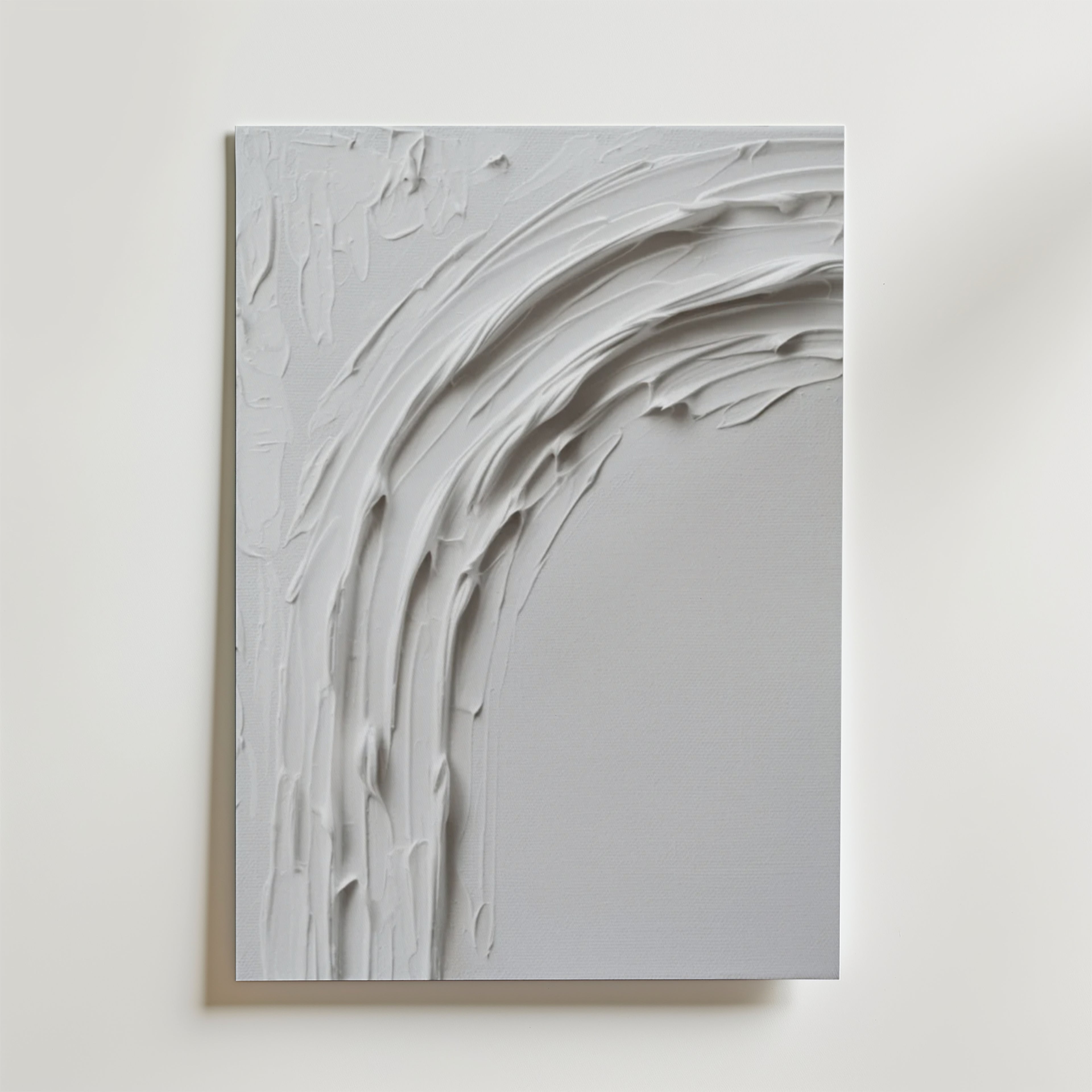 Abstract White Movement No.2 Poster – Tryckt på FSC-certifierat premiumpapper med en lyxigt matt yta, vilket framhäver motive