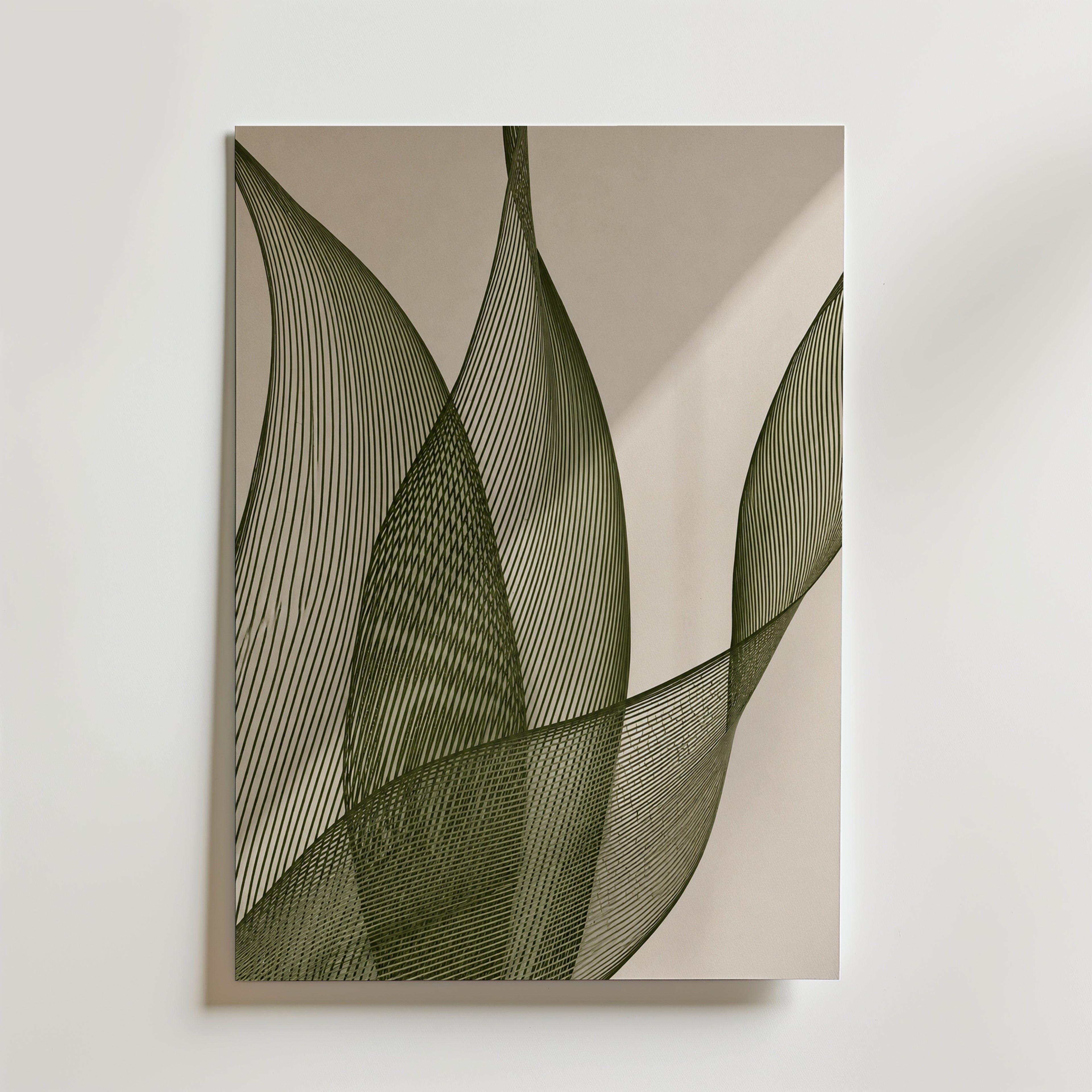 Veiled Agave affisch inramad i neutral ram – se hur konsttrycket ser ut, Bozetto