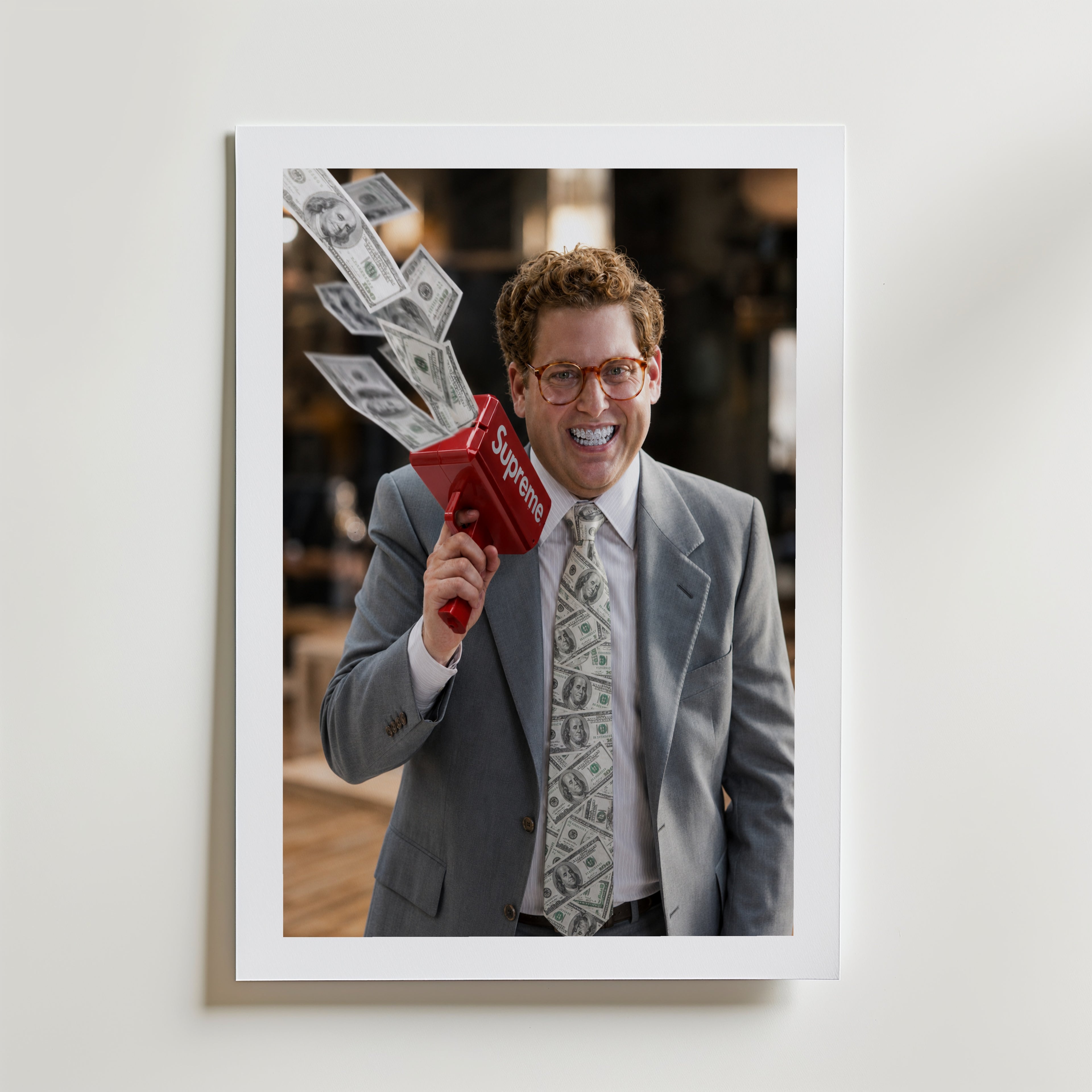 Money Gun Poster – med passepartout