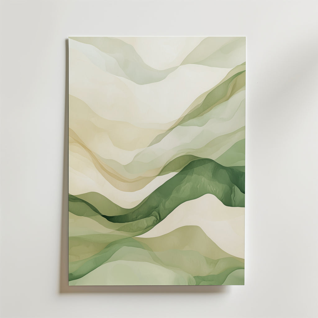 Abstract Waves of Serenity Poster – Upplev en harmonisk fusion av färger med vårt Abstract Waves of Serenity Poster .