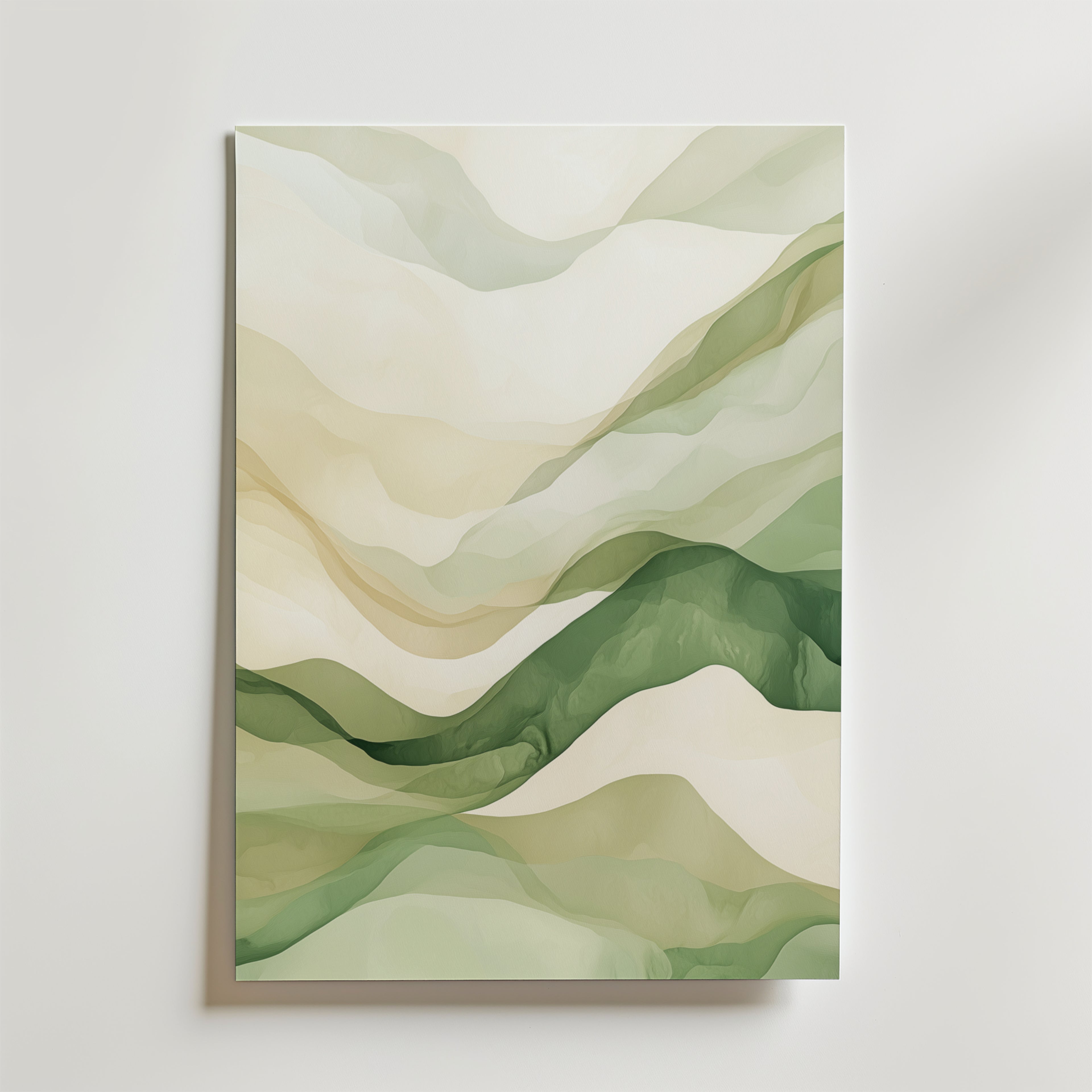 Abstract Waves of Serenity Poster – Upplev en harmonisk fusion av färger med vårt Abstract Waves of Serenity Poster .