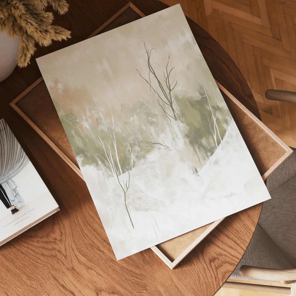 Abstract Winter Silence Poster – poster väggdekoration