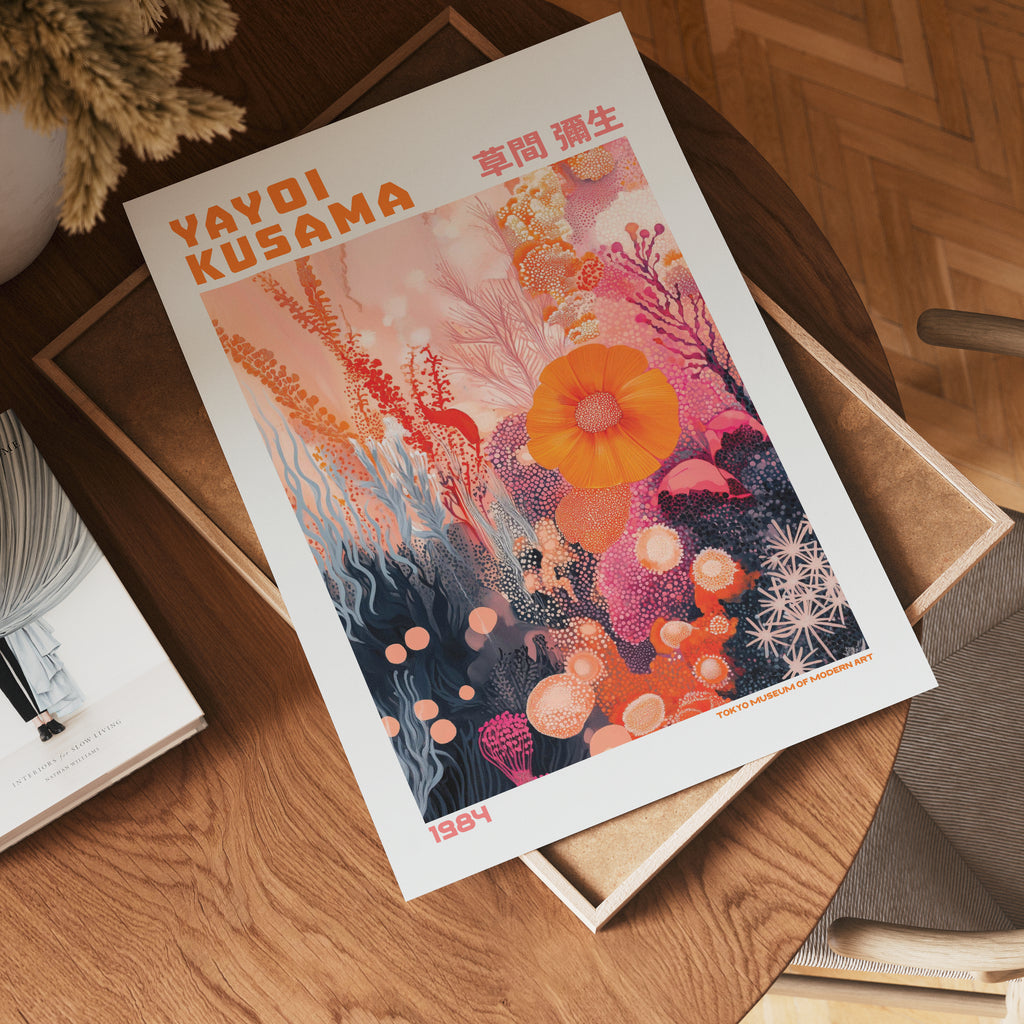 Yayoi Kusama Coral Bloom Reverie Poster