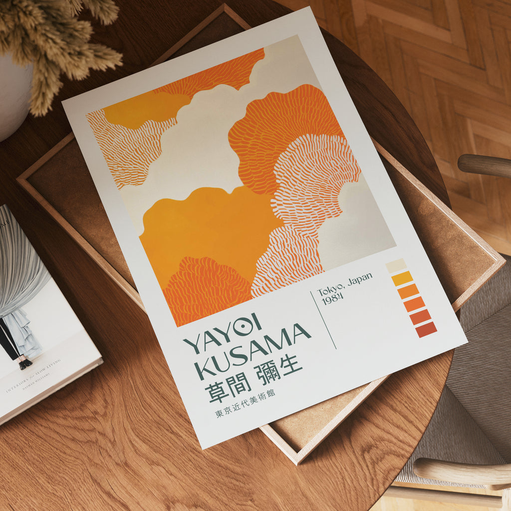 Yayoi Kusama Amber Flow Poster