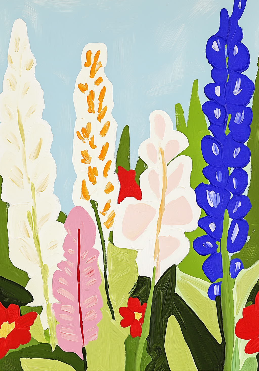 Floral abstract vibrant botanical Poster