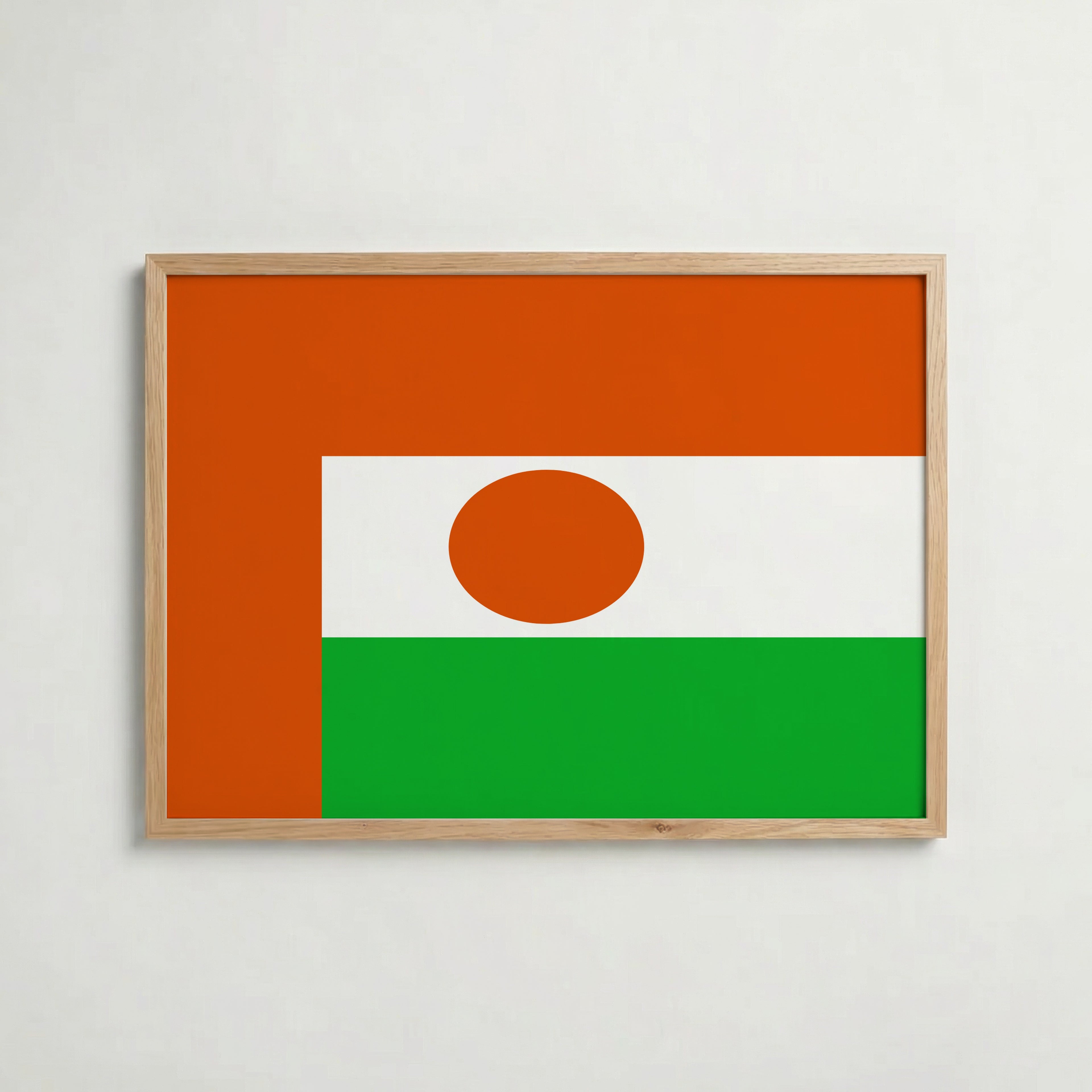 Niger National Flag Poster i ekram – inramad konsttryck för stilren inredning hos Bozetto