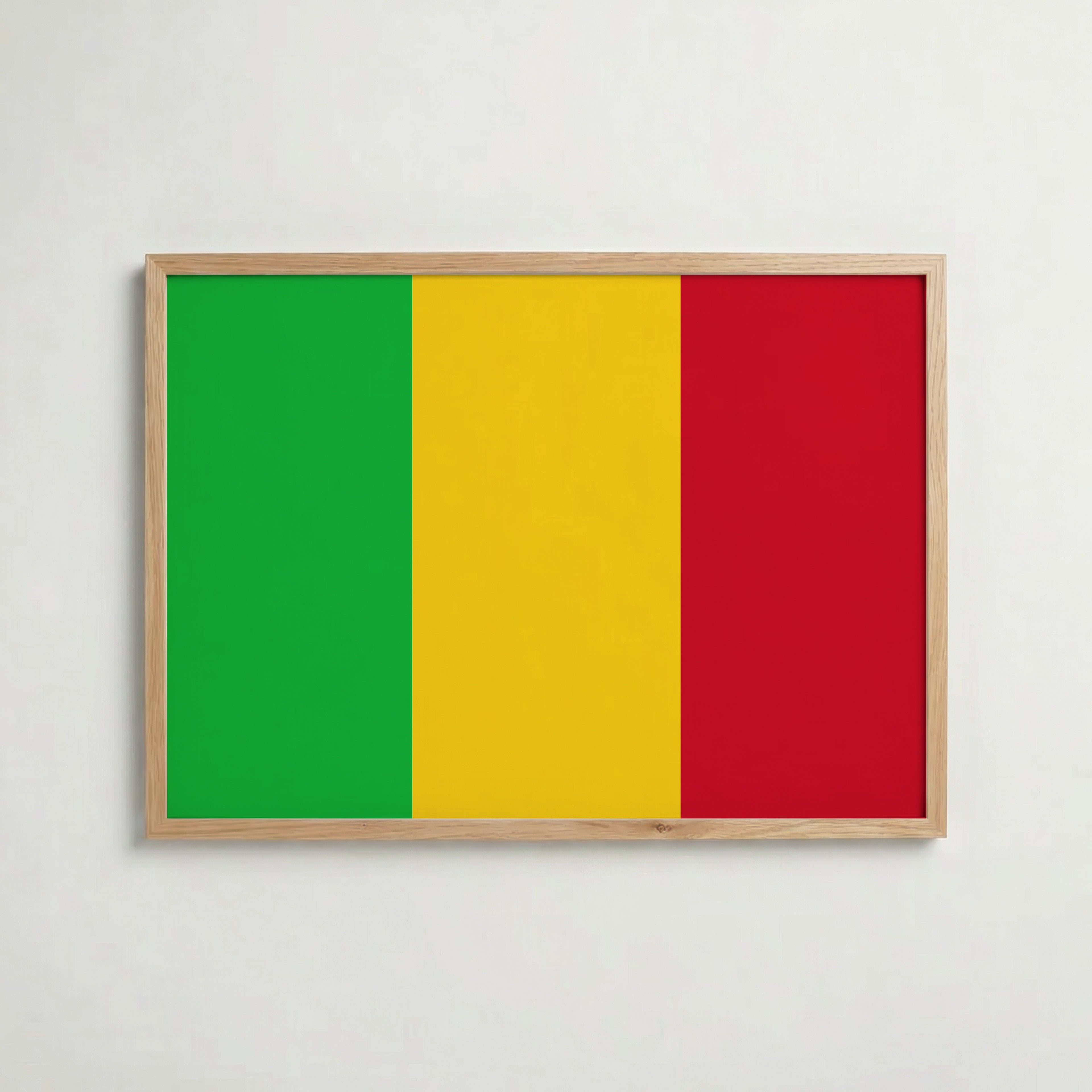 Mali National Flag Poster i ekram – inramad konsttryck för stilren inredning hos Bozetto