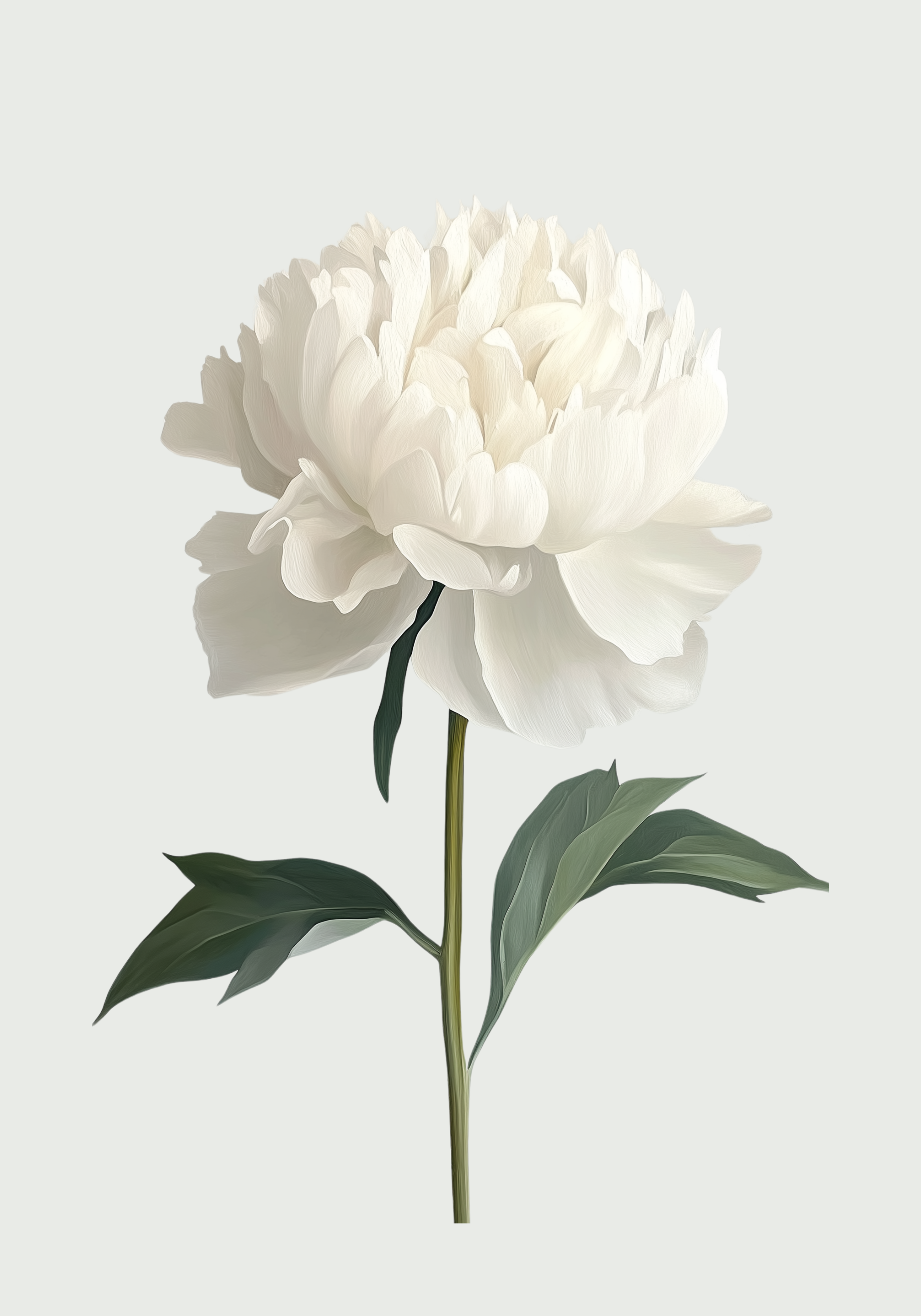 White peony – affisch med snyggt motiv, köp enkelt hos Bozetto i flera storlekar