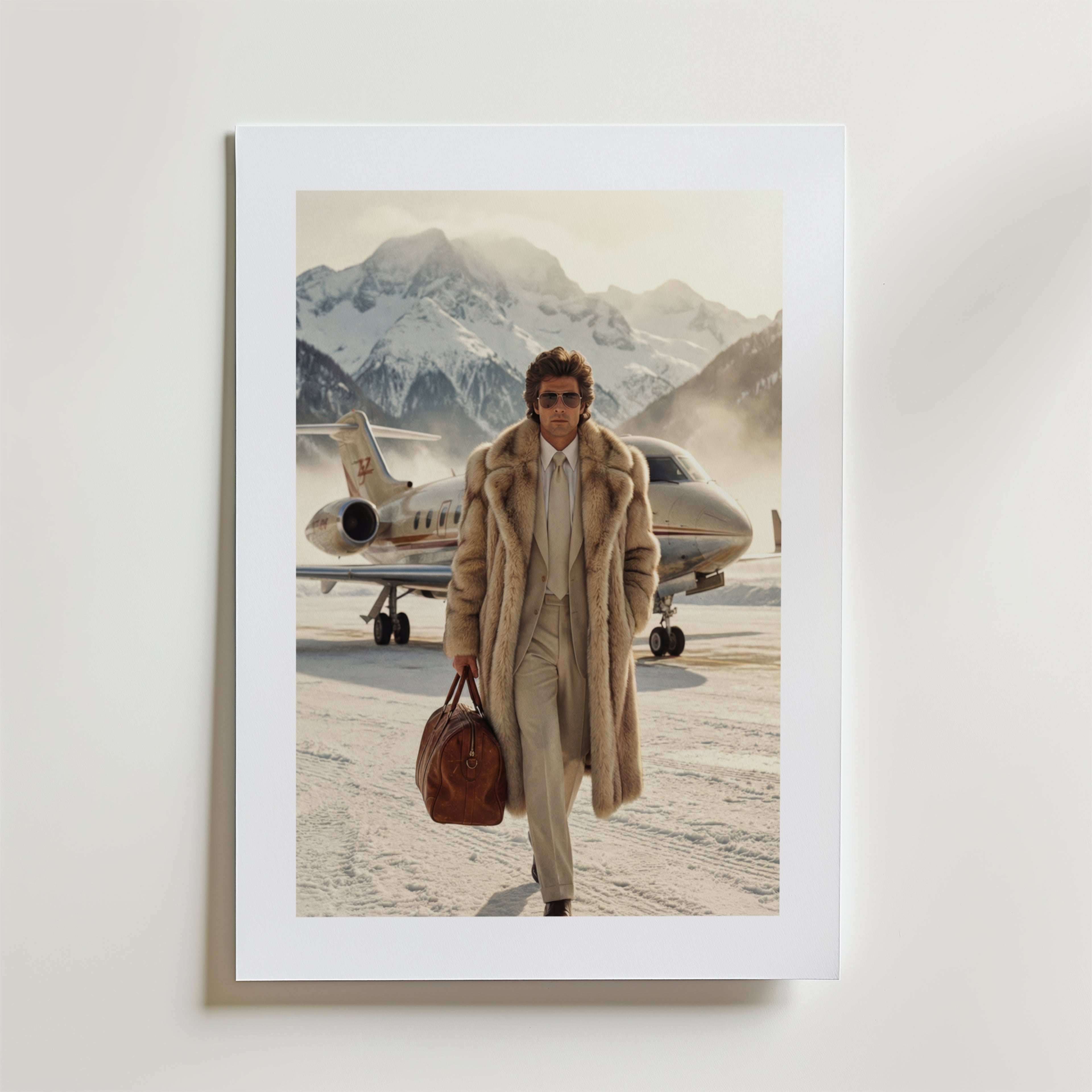 Jet Set Alpine Legacy – stilfullt konsttryck från Bozetto, tryckt på matt finpapper