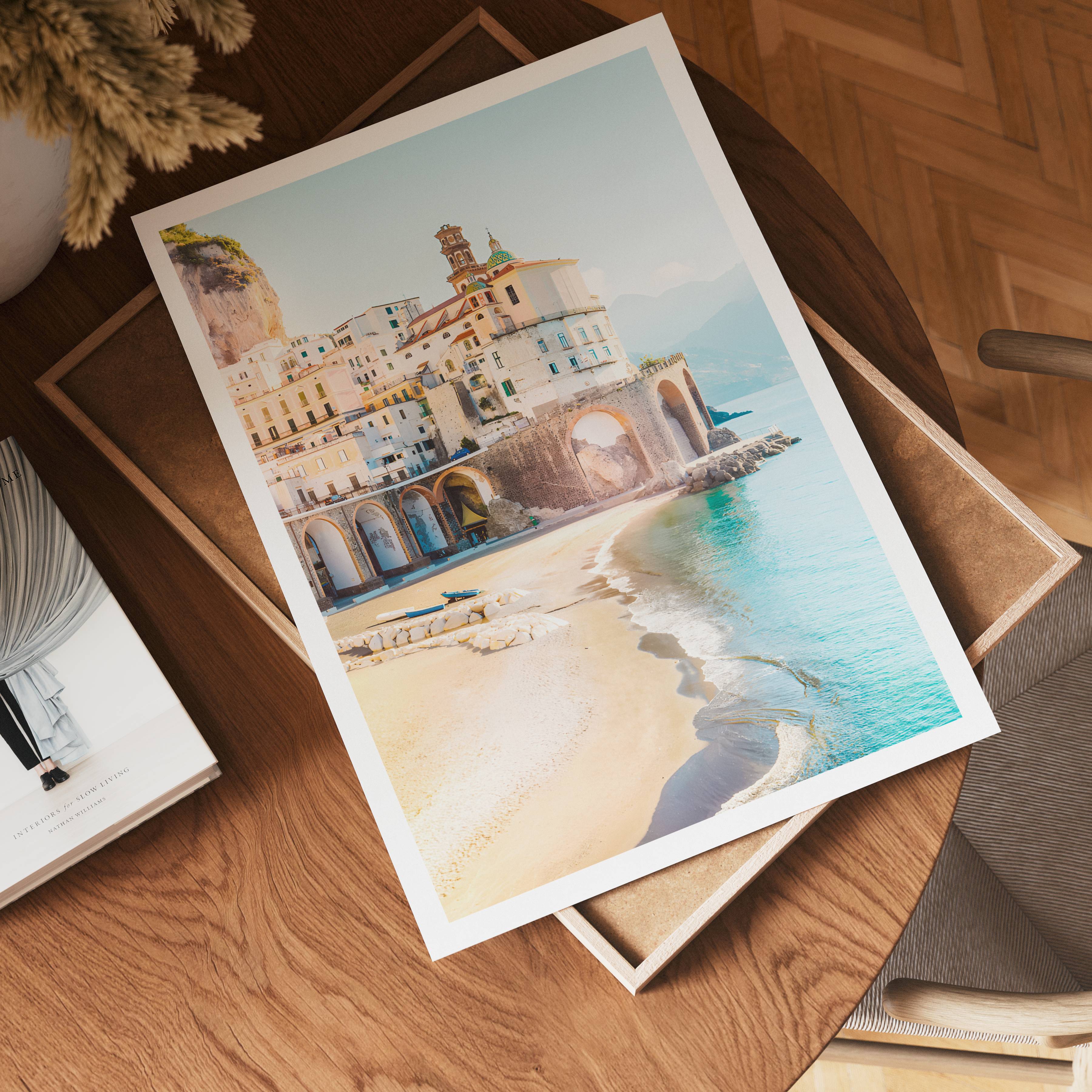 Coastal Village Escape Poster