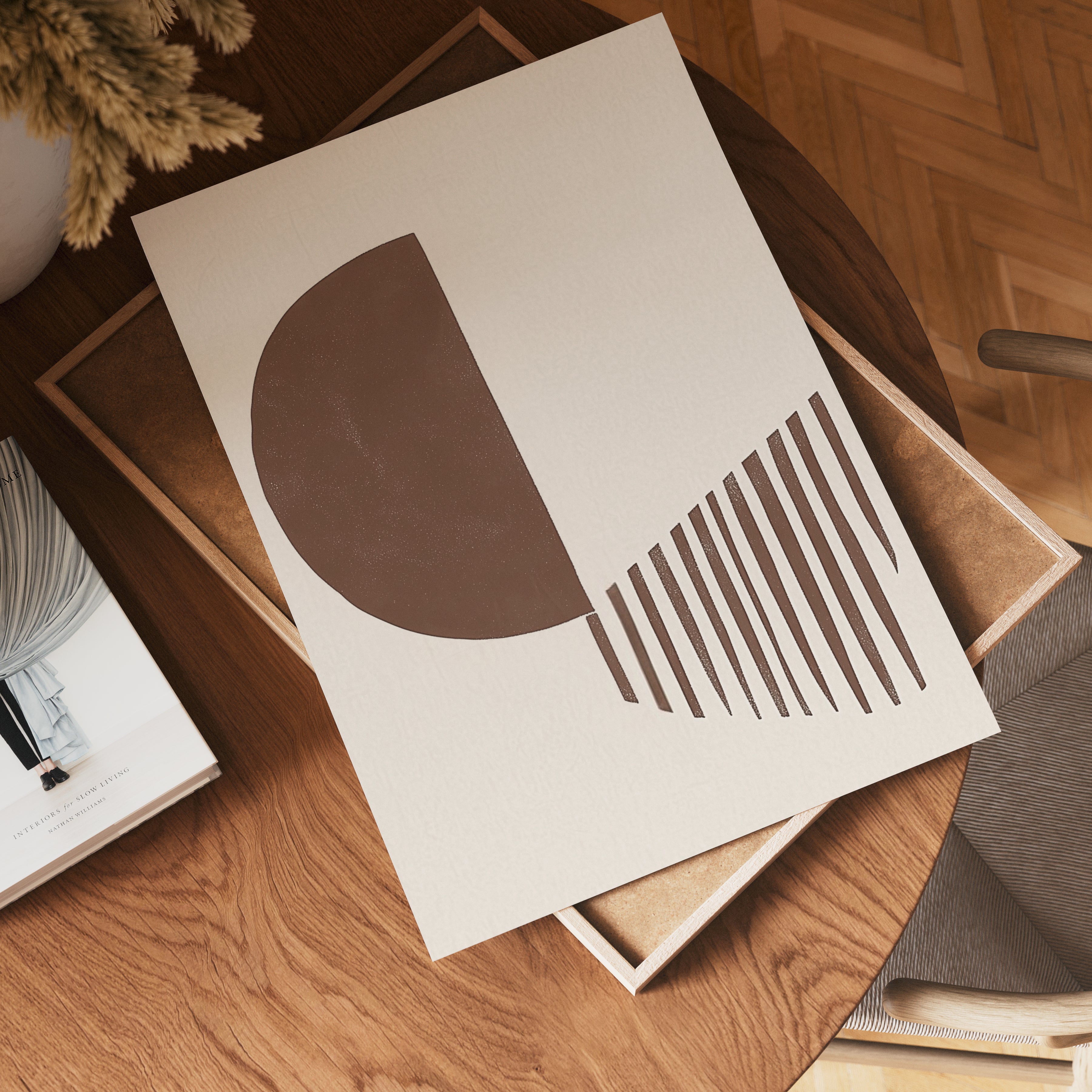 Organic Lines Contrast Poster