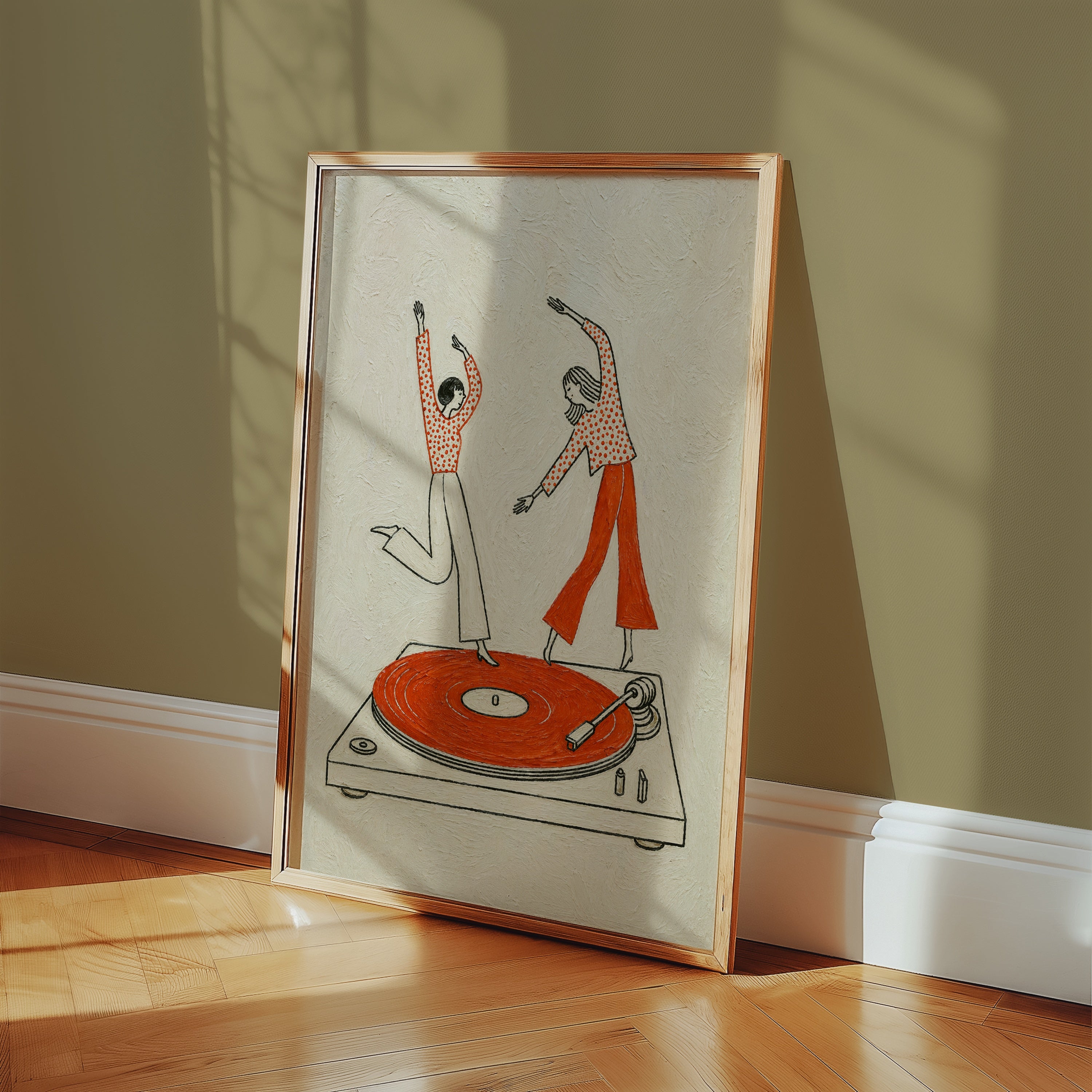 Vinyl Dance poster i stilrent hem med modern inredning – köp enkelt hos Bozetto i hög kvalitet