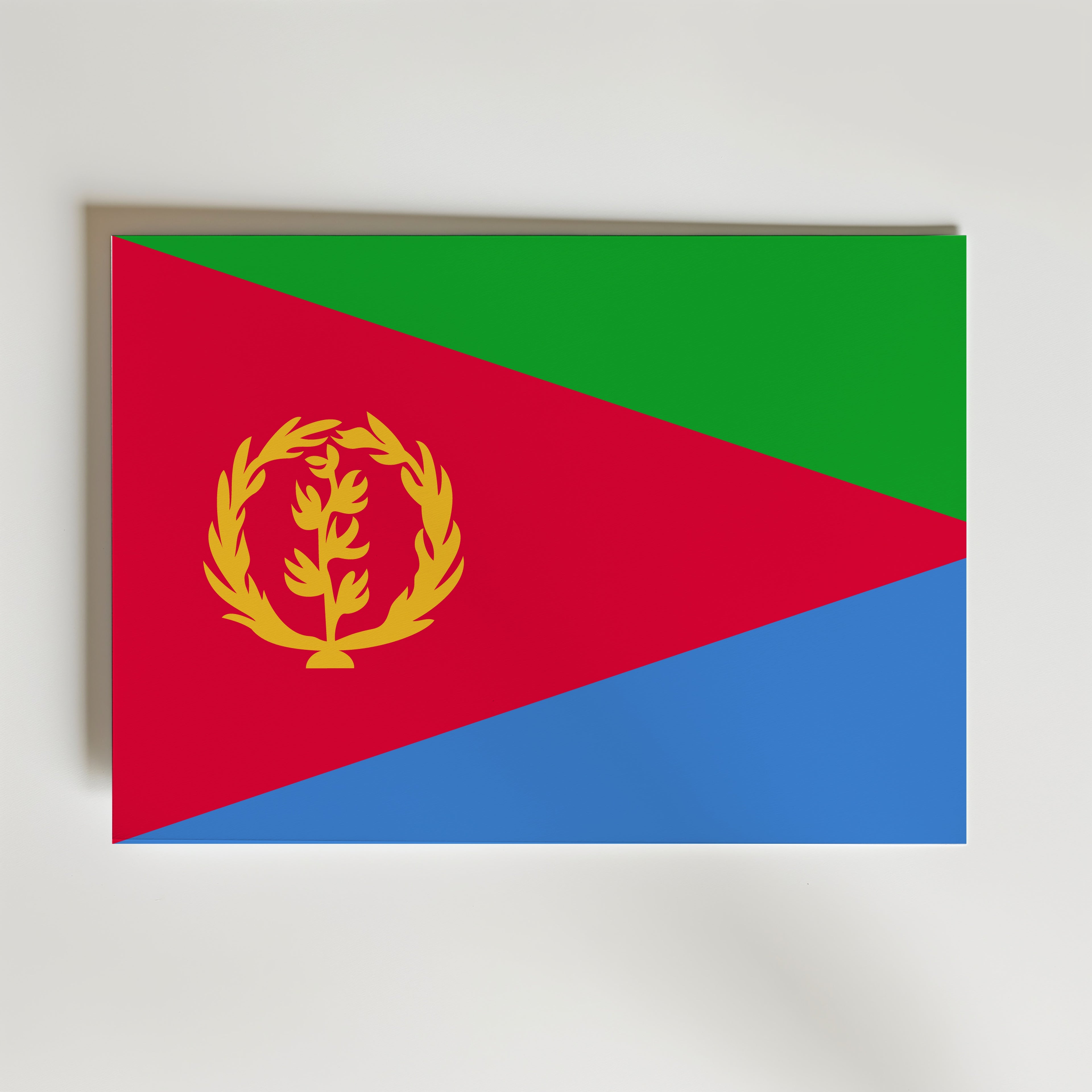 Eritrea National Flag Poster – modern konst och stilren konsttryck för hemmet hos Bozetto