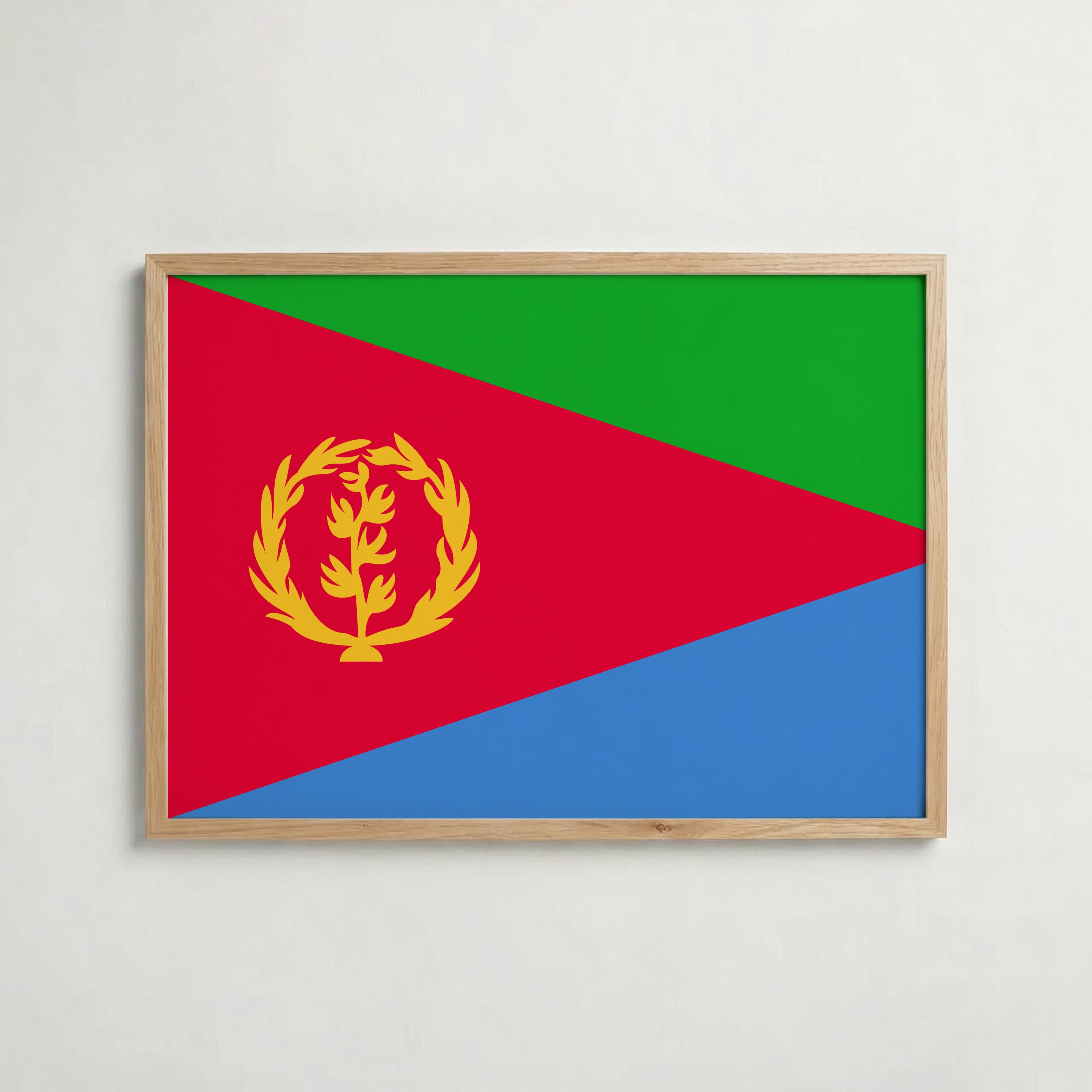 Eritrea National Flag Poster i ekram – inramad konsttryck för stilren inredning hos Bozetto