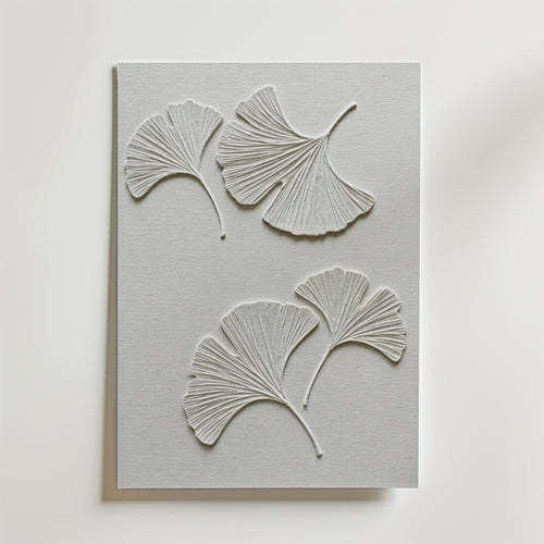 Ginkgo Leaf Textured – stilfullt konsttryck från Bozetto, tryckt på matt finpapper