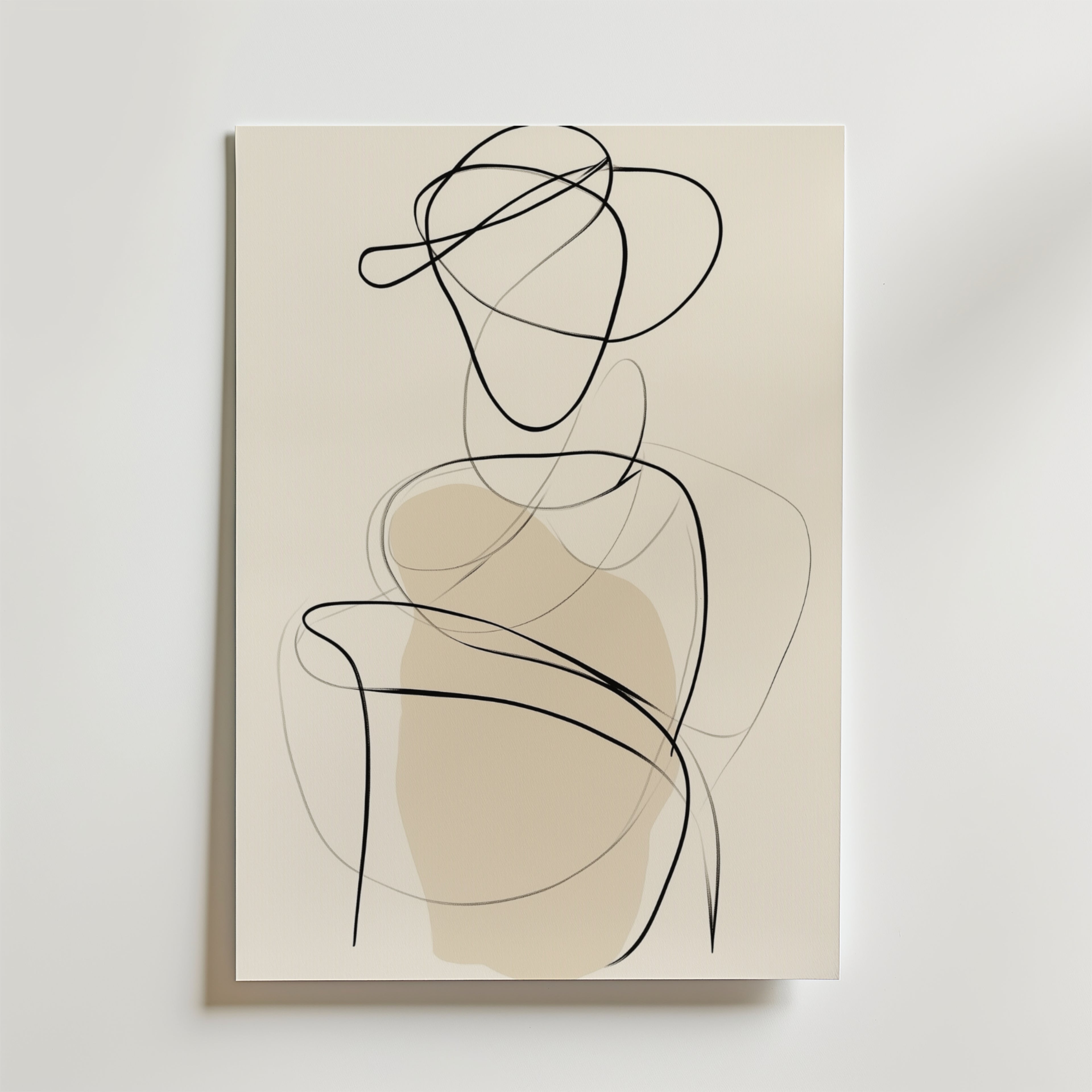 Abstract Silhouette Figure Poster – Upplev den tidlösa skönheten hos vår Abstract Silhouette Figure Poster , tryckt på