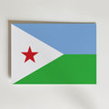 Djibouti National Flag Poster – modern konst och stilren konsttryck för hemmet hos Bozetto