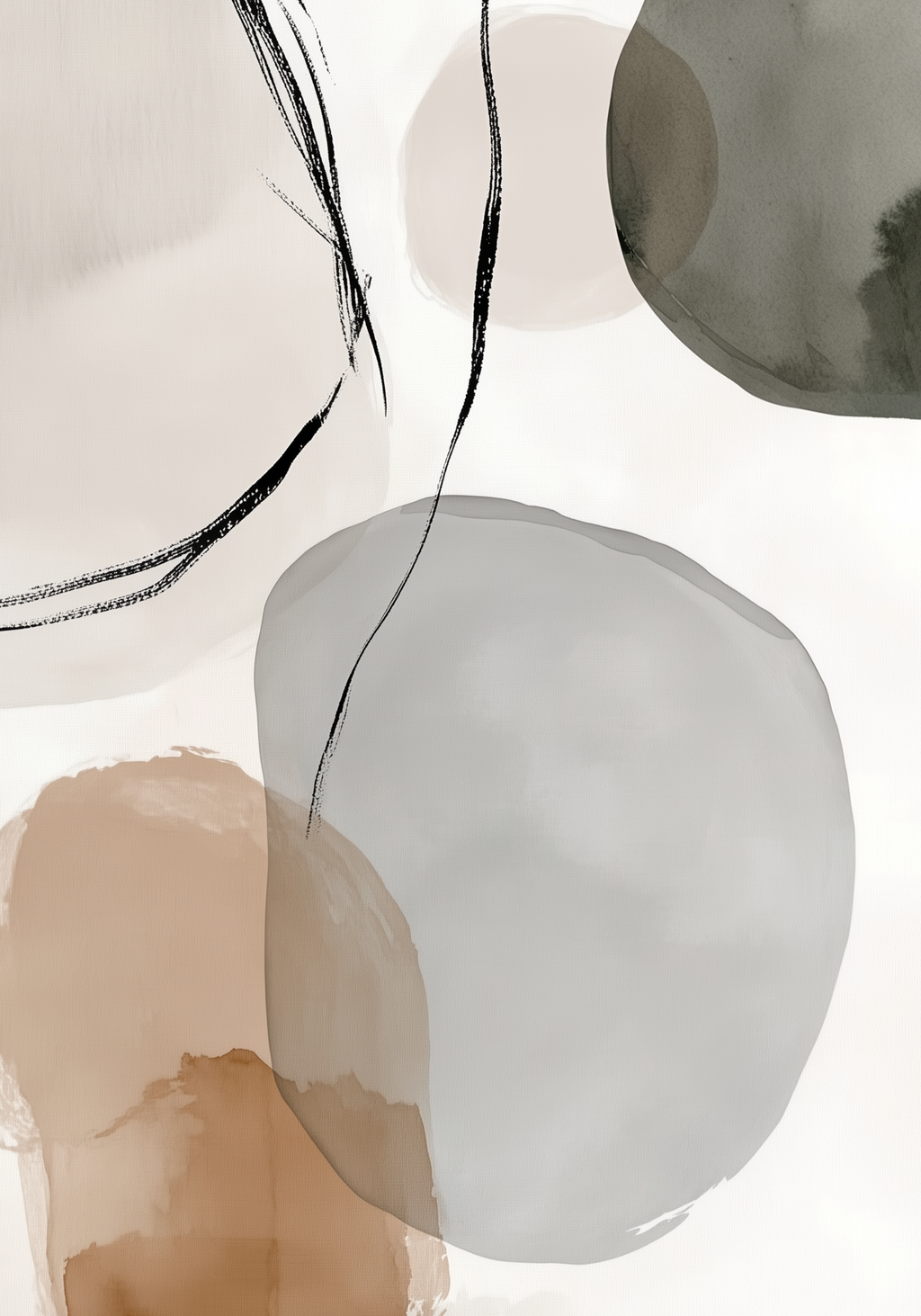 Floating Shapes Poster