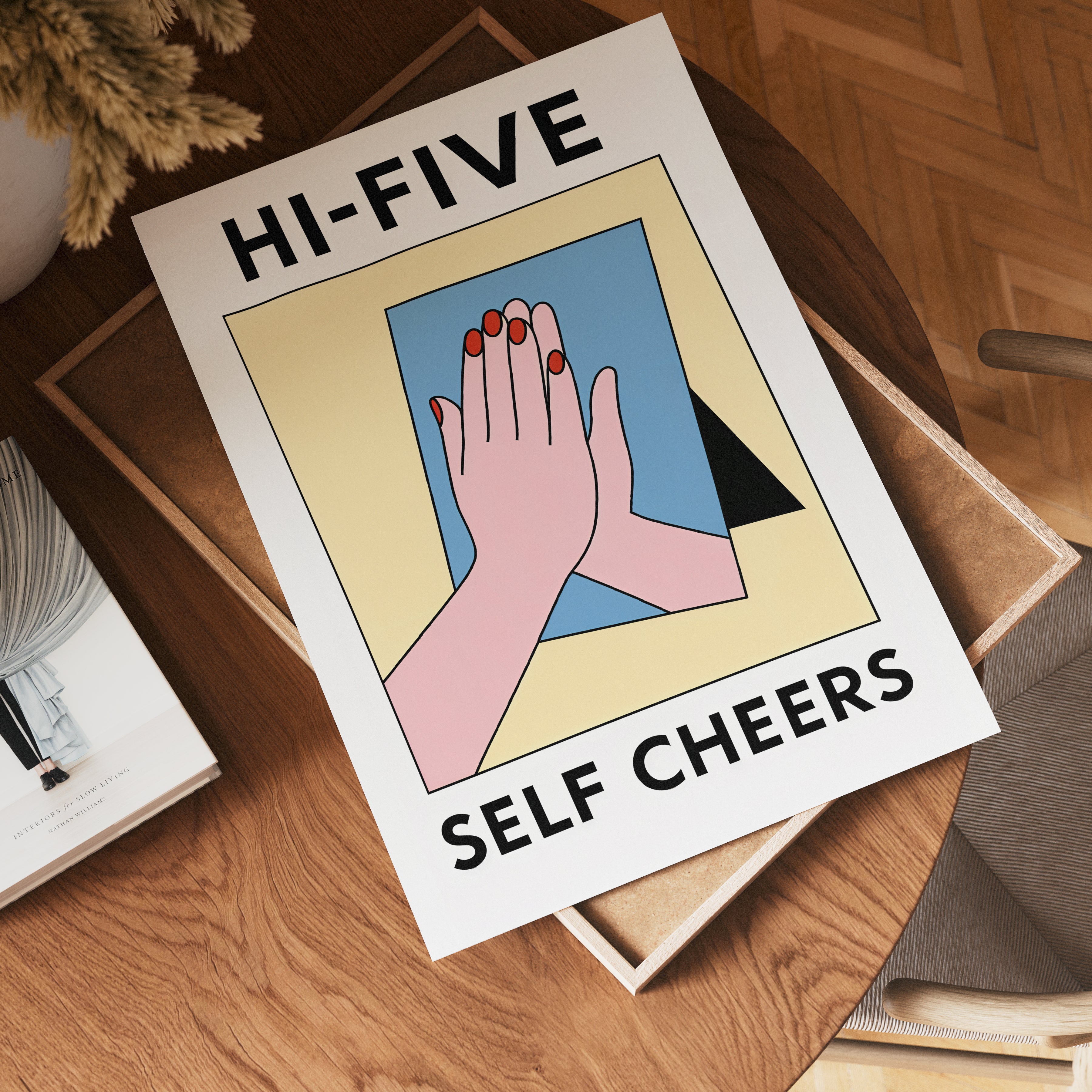 Hi-Five Self Cheers – affisch med snyggt motiv, köp enkelt hos Bozetto i flera storlekar
