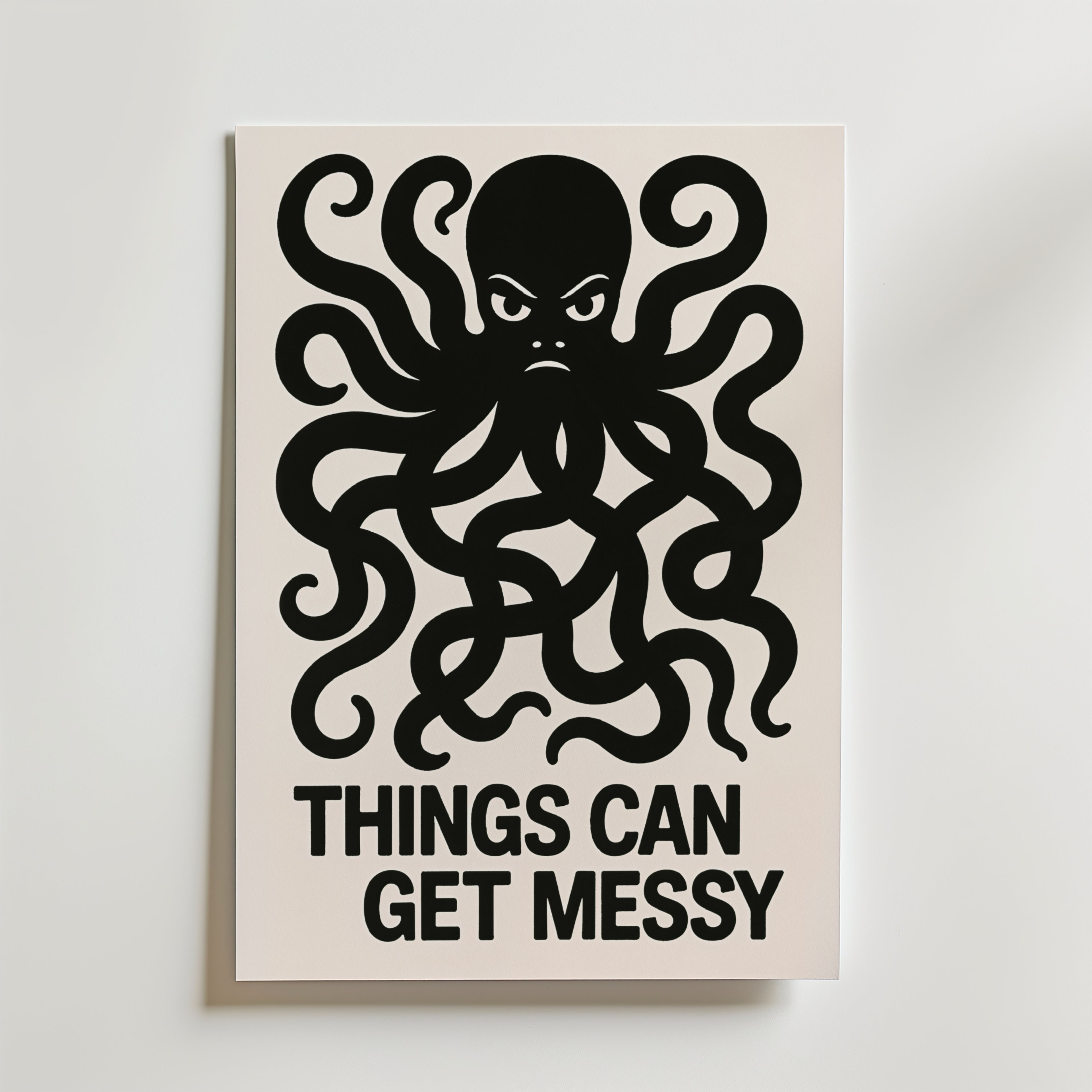Things Can Get Messy – stilfullt konsttryck från Bozetto, tryckt på matt finpapper