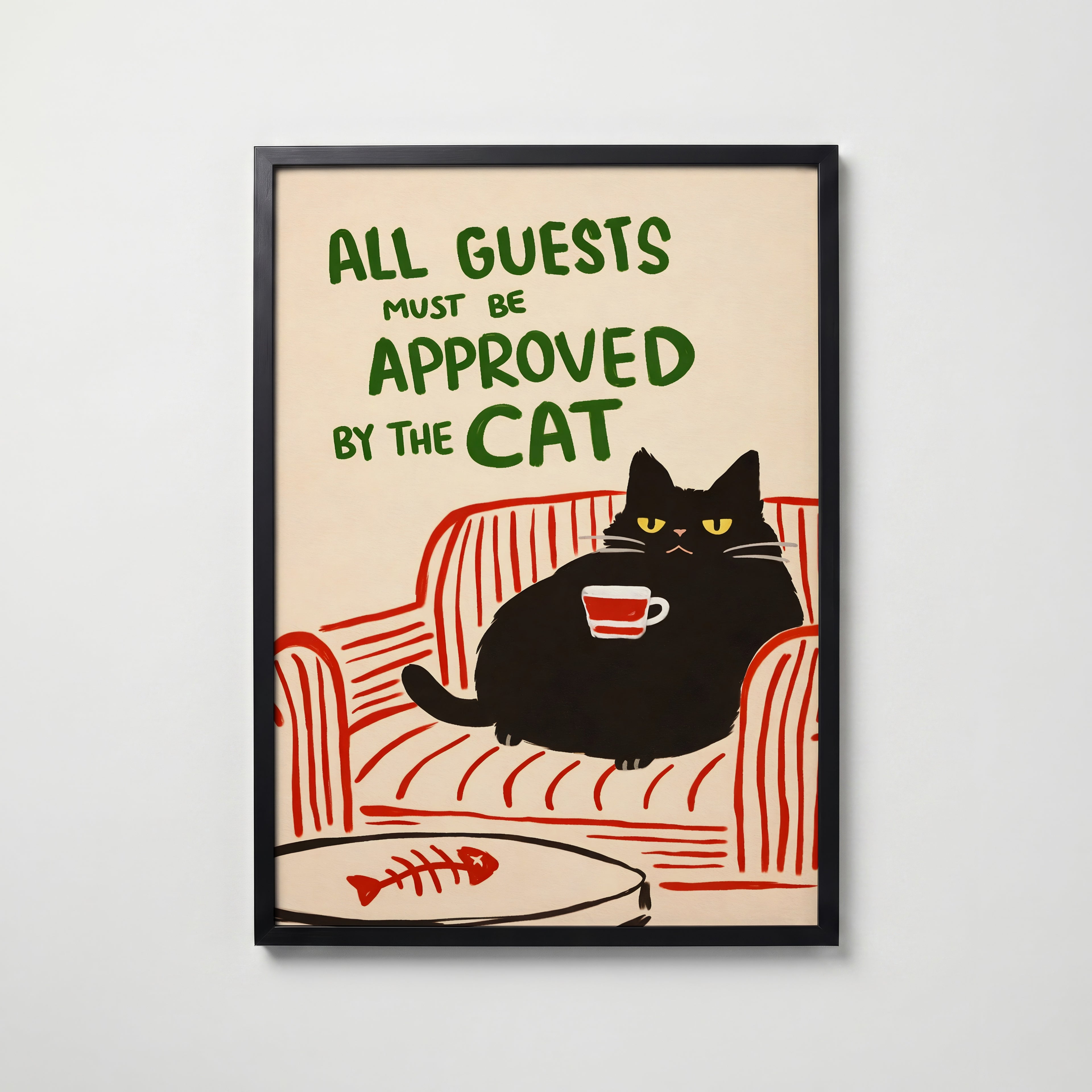Approved by the Cat Poster affisch – stilren väggdekoration – Bozetto posters
