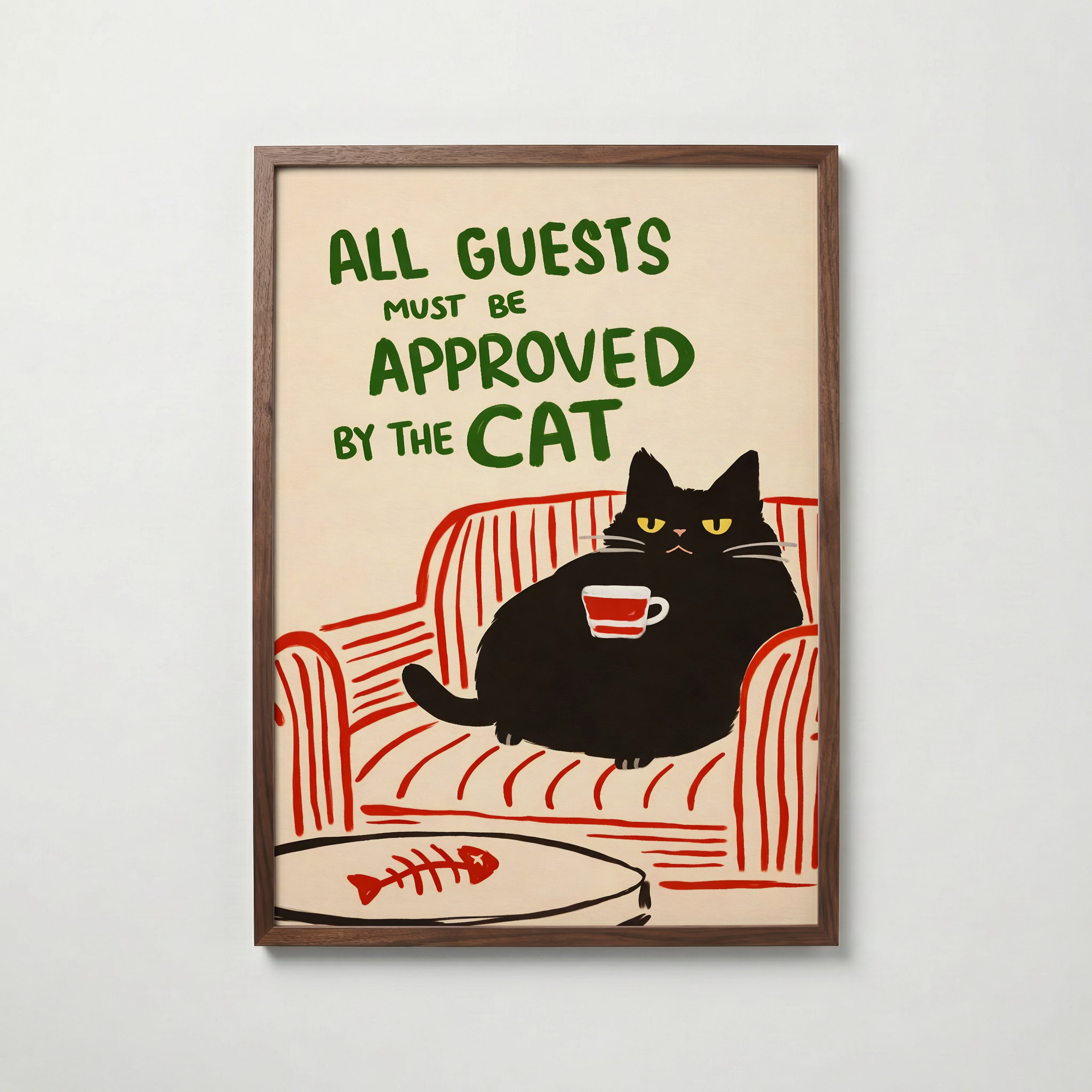 Approved by the Cat Poster – modern väggdekoration – köp poster online Bozetto