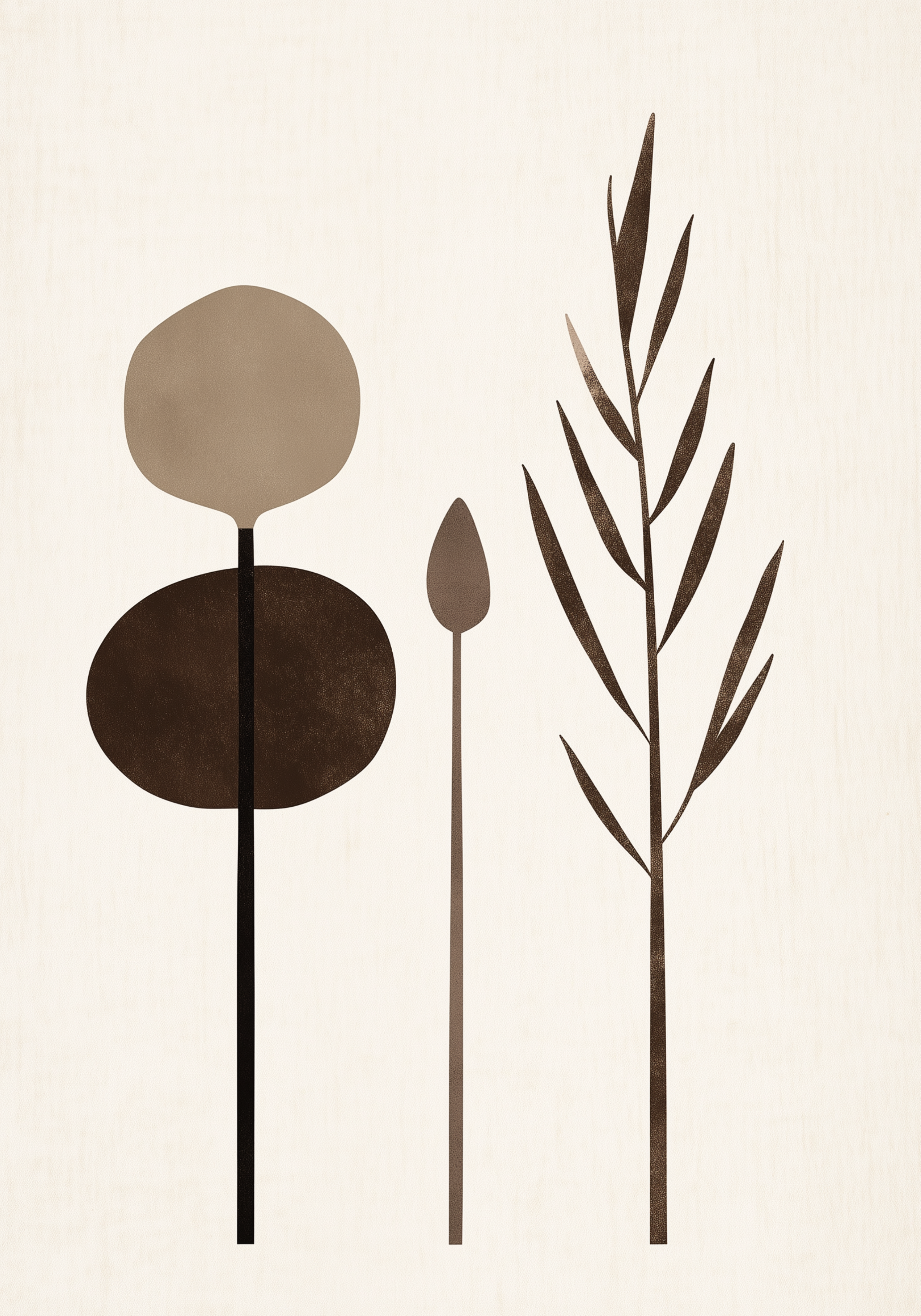 Abstract Garden Shapes Poster