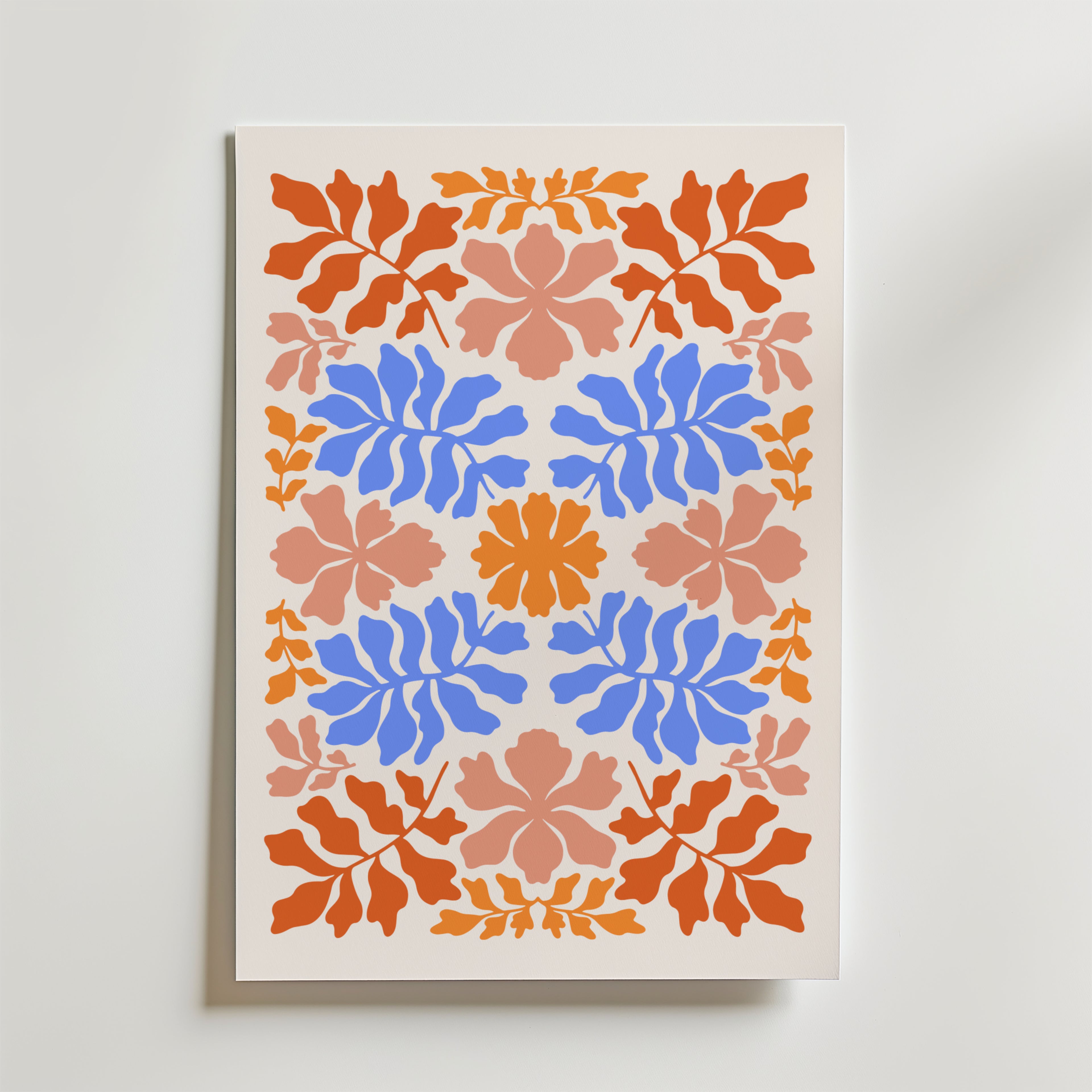 Rustic Floral Harmony – stilfullt konsttryck från Bozetto, tryckt på matt finpapper