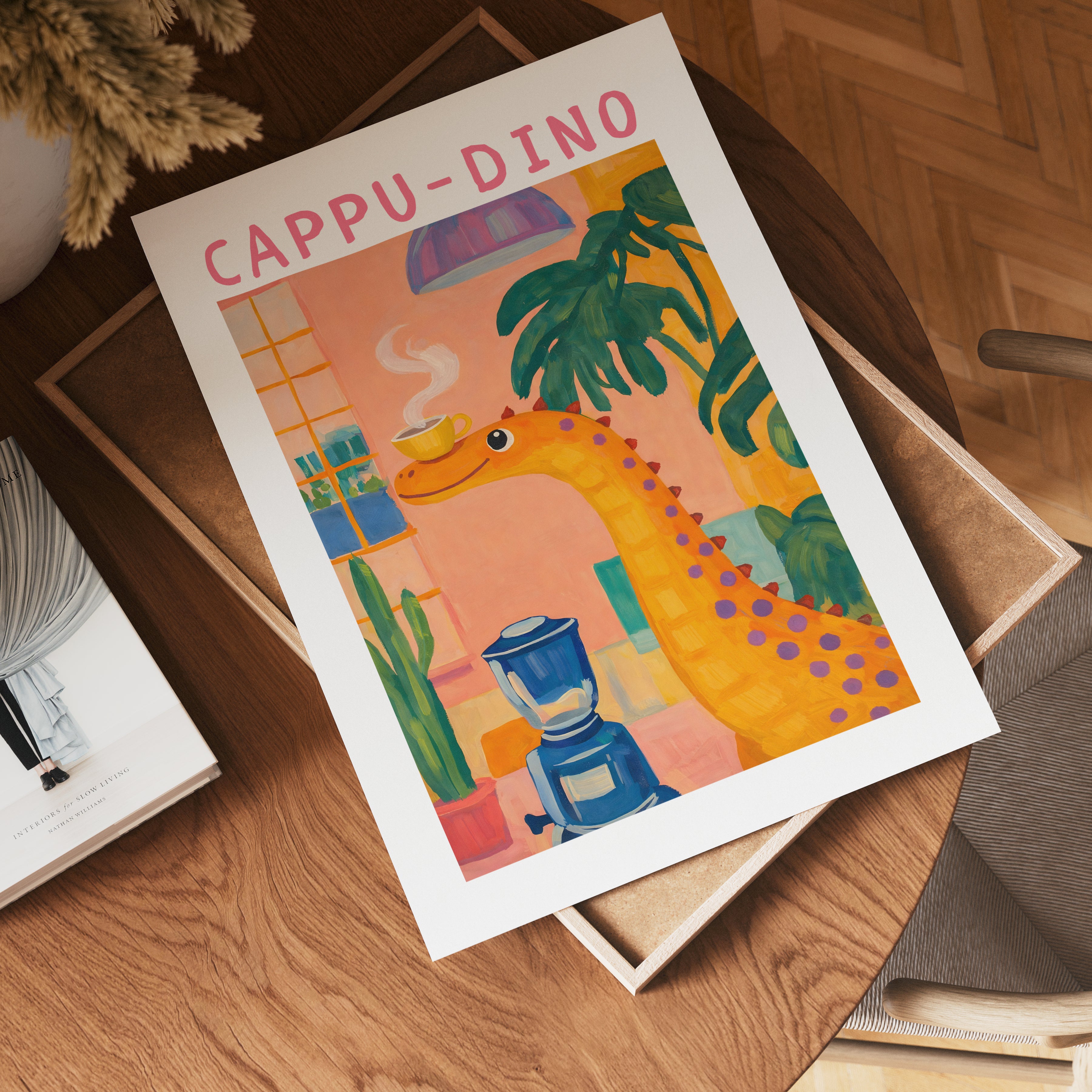 Cappu Dino Poster – poster väggdekoration