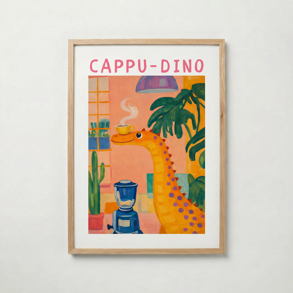 Cappu Dino Poster poster – väggdekoration för hemmet – köp hos Bozetto