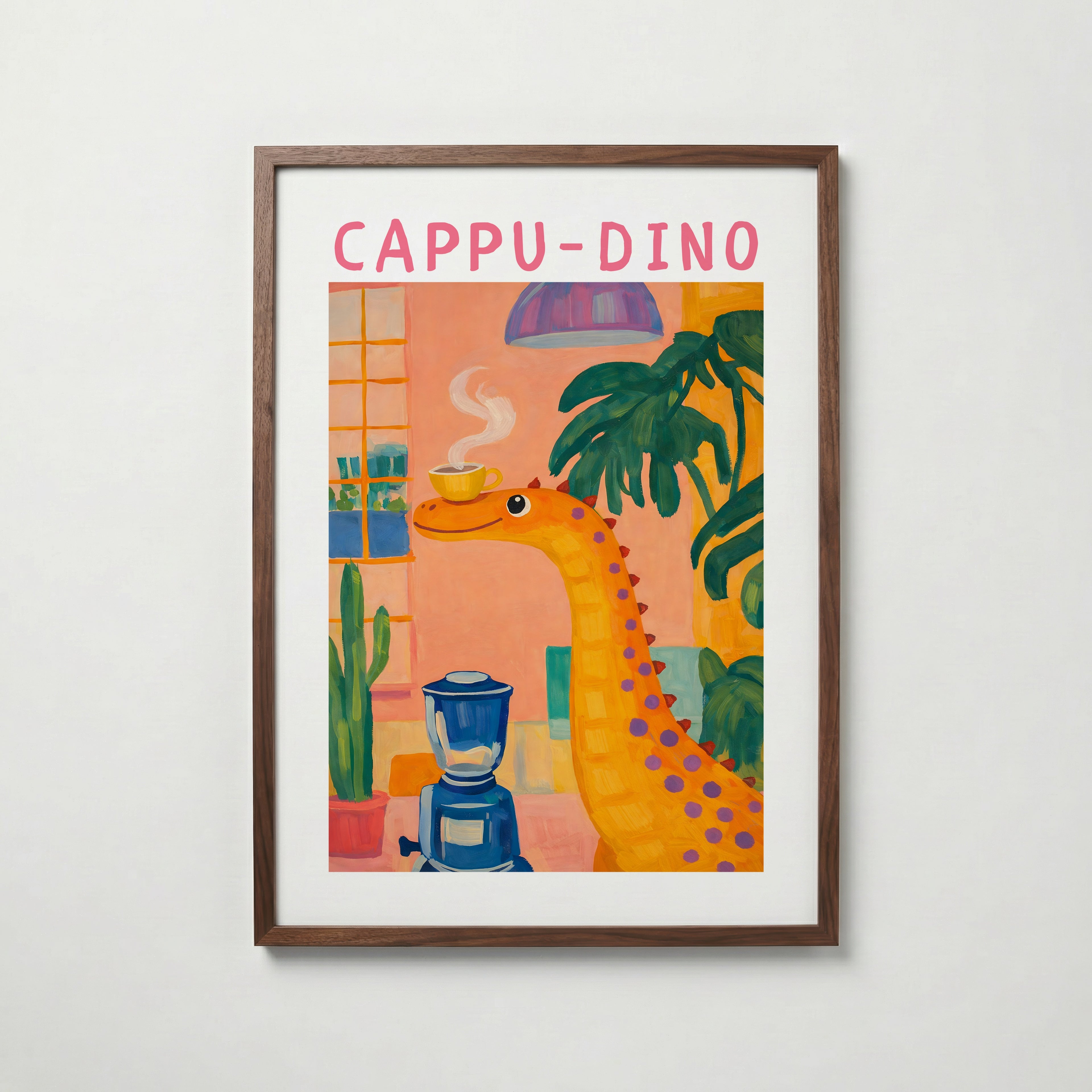 Cappu Dino Poster affisch – stilren väggdekoration – Bozetto posters