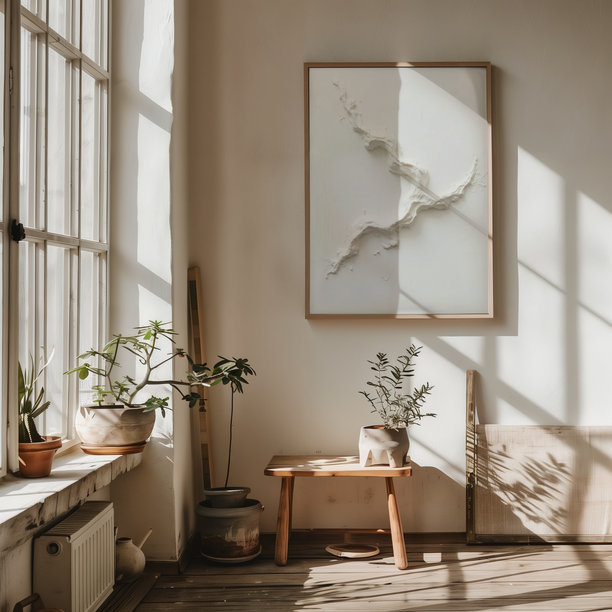 Abstract White Movement Poster – poster på vägg inredning