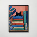 Curious Book Cat Poster – köp affisch till hemmet – Bozetto väggdekoration