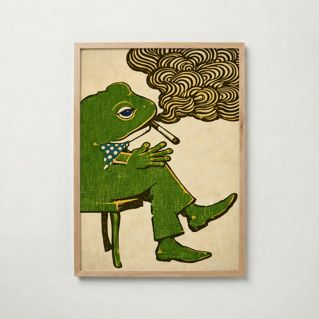 Dapper Frog Poster poster – väggdekoration för hemmet – köp hos Bozetto